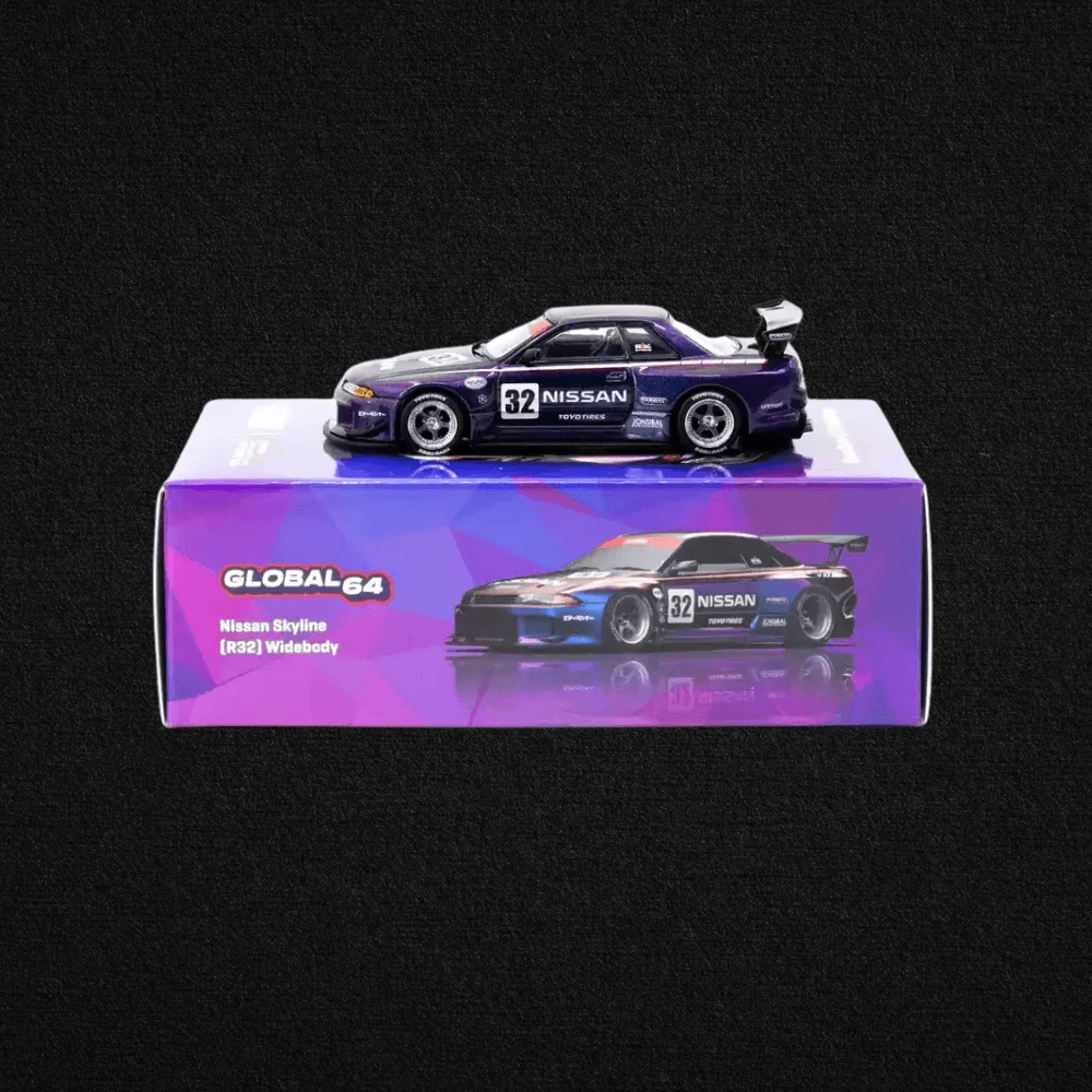 Tarmac Works 1/64 Nissan Skyline (R32) Widebody Midnight Purple - GLOBAL64 T64G-061-MP