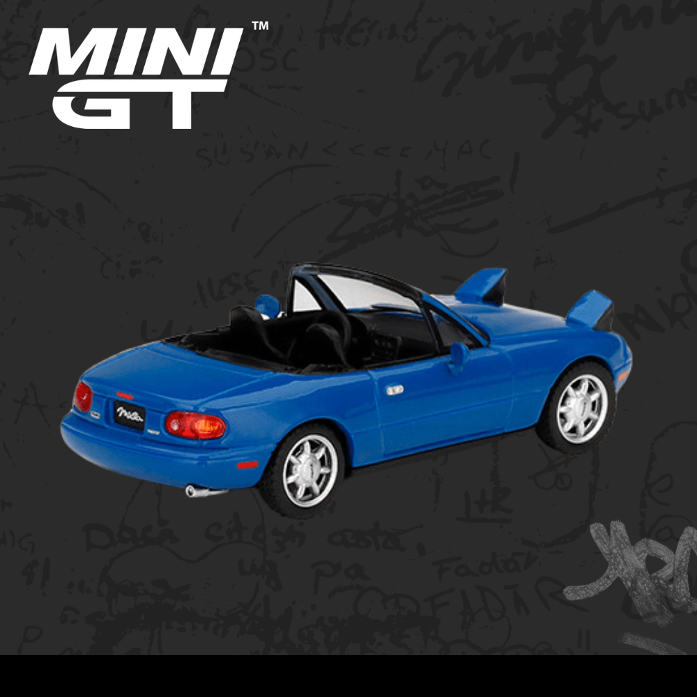 Mini Gt 331 Mazda Miata MX-5 (NA) Mariner Blue Headlight Up LHD
