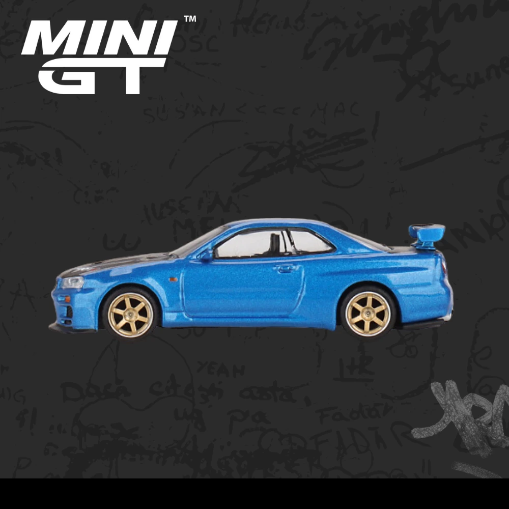 Mini Gt 531 Nissan Skyline GT-R (R34) Top Secret Bayside Blue