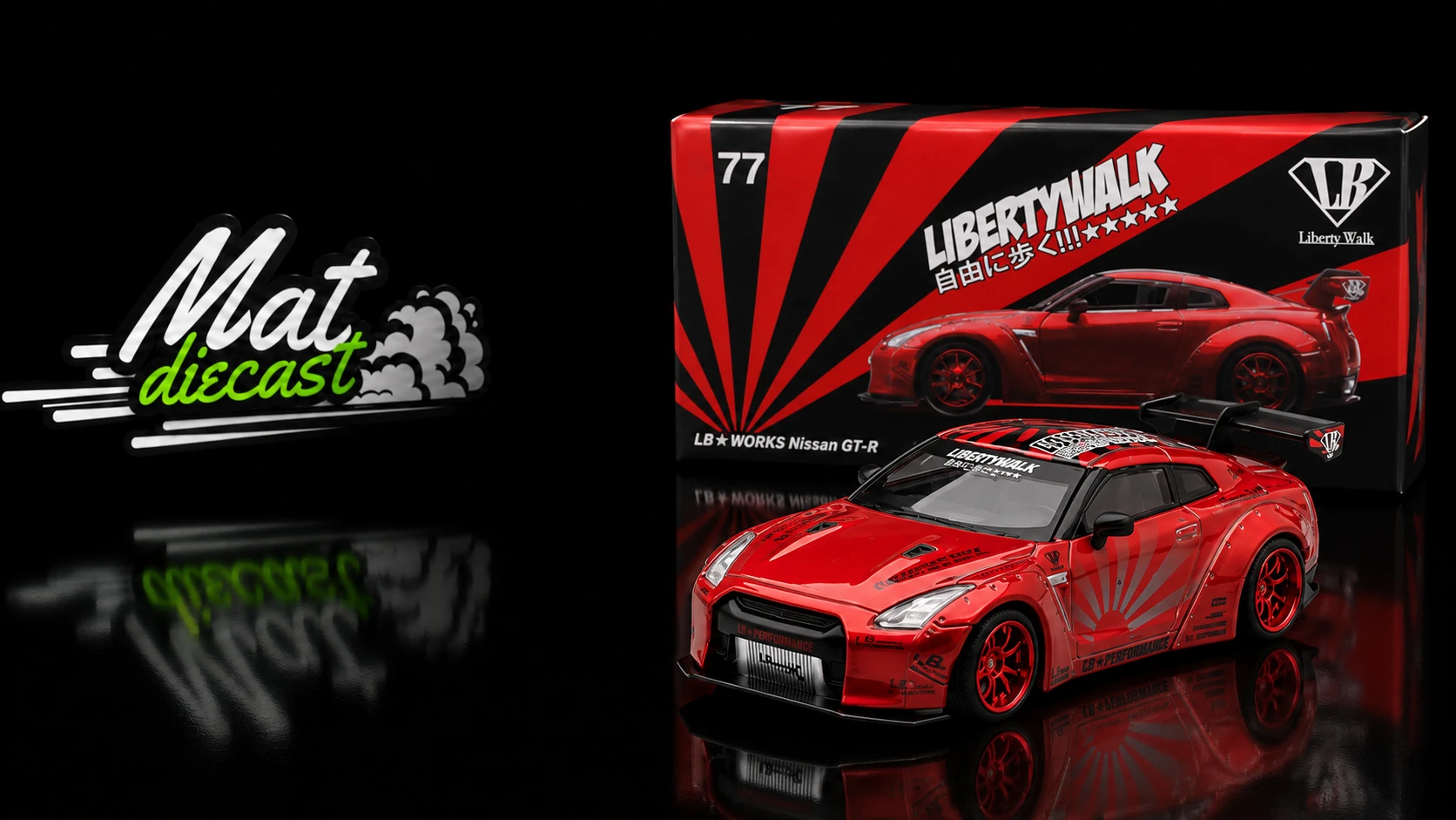 MINIGT 77 LB☆Works Nissan GT-R (R35) Candy Red