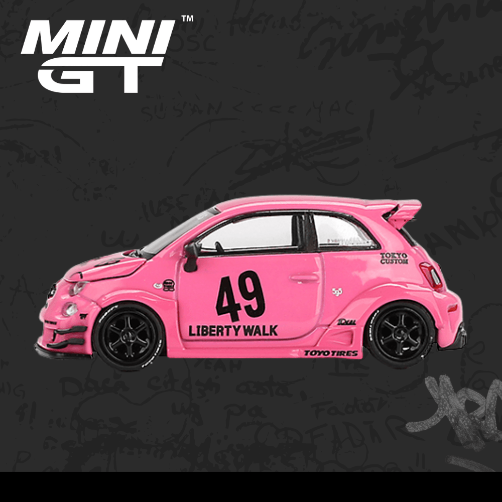 Mini GT 851 ABARTH 595 LB-WORKS x Abas Works Pink 