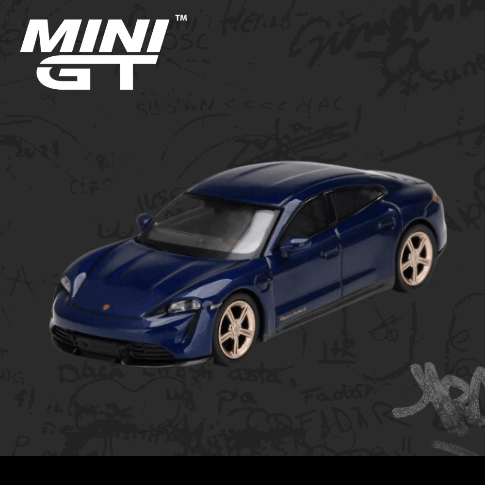 Mini Gt 339 Porsche Taycan Turbo S Gentian Blue Metallic