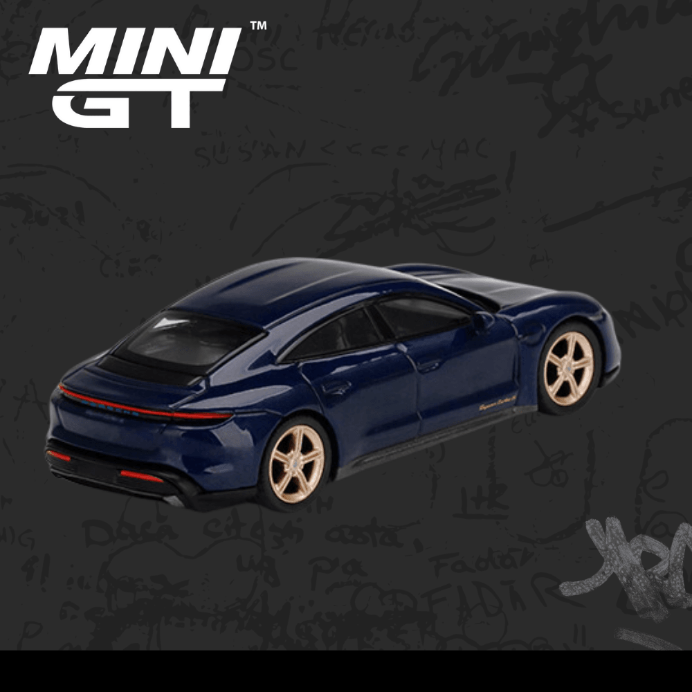 Mini Gt 339 Porsche Taycan Turbo S Gentian Blue Metallic