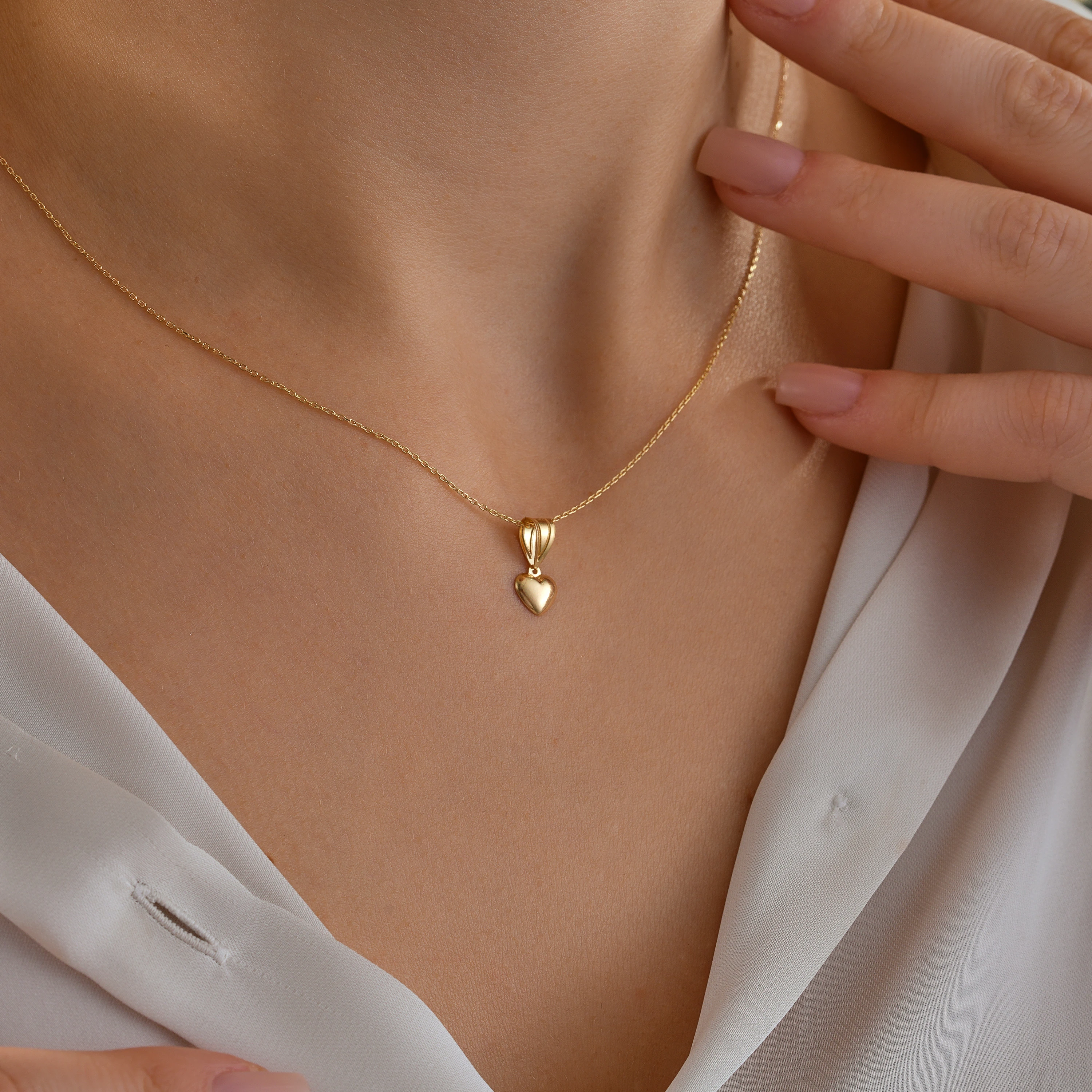 14 Ayar Altın Kalp Kolye