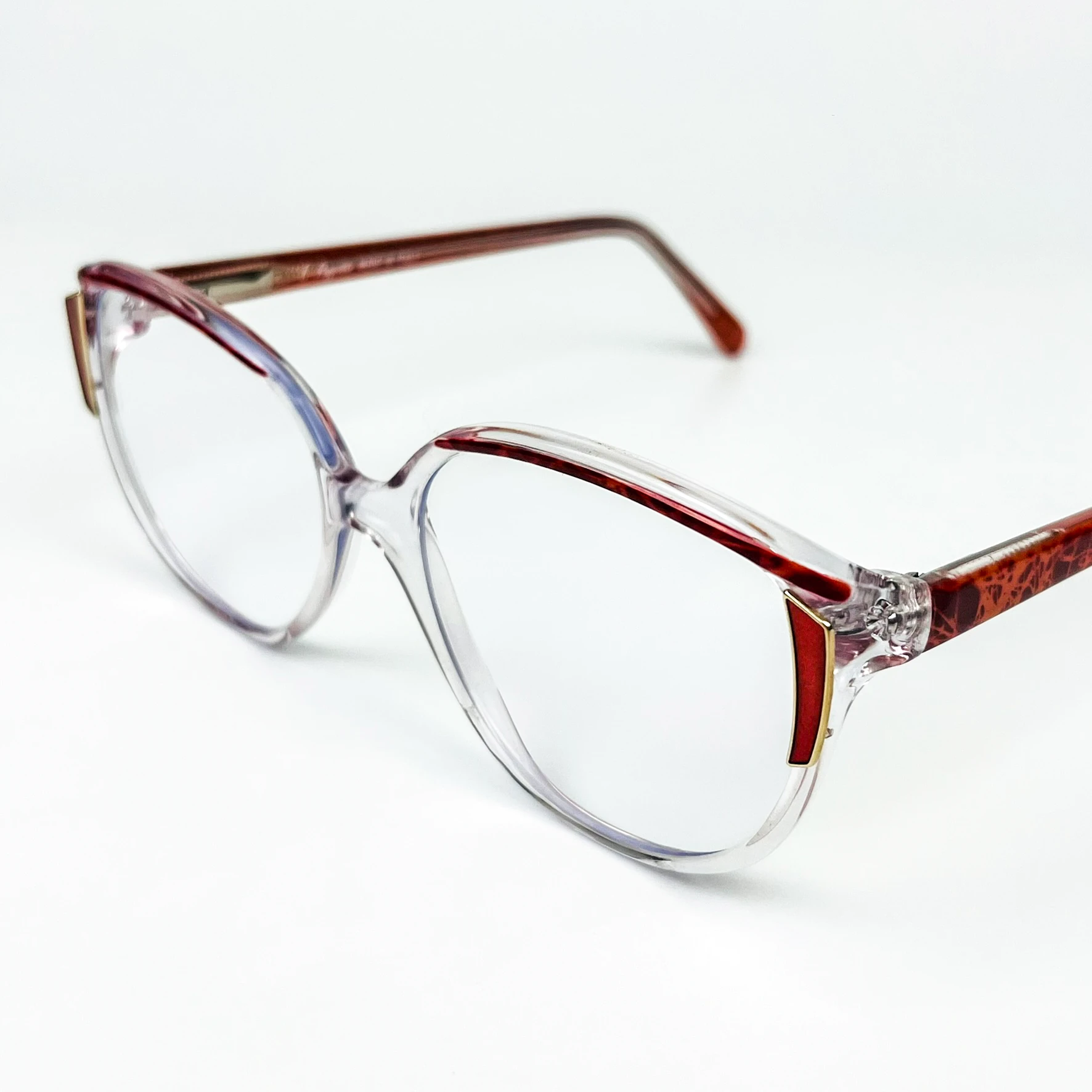 Mavi Işık Korumalı Vintage Gözlük – 80’ler Retro – Kırmızı Kemik Çerçeve