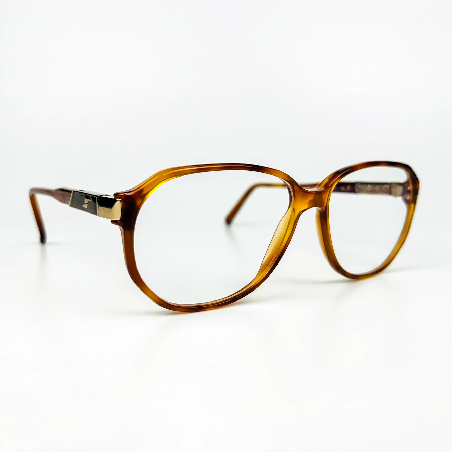 Mavi Işık Korumalı Vintage Gözlük – 80’ler Retro – Kahverengi Kemik Çerçeve