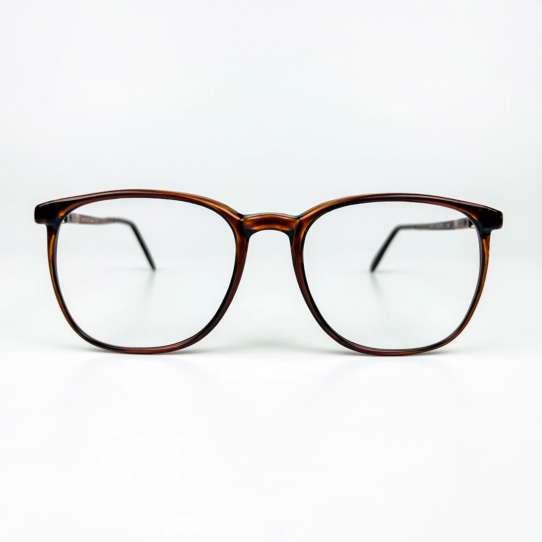 Mavi Işık Korumalı Vintage Gözlük – 80’ler Retro – Kahverengi Kemik Çerçeve