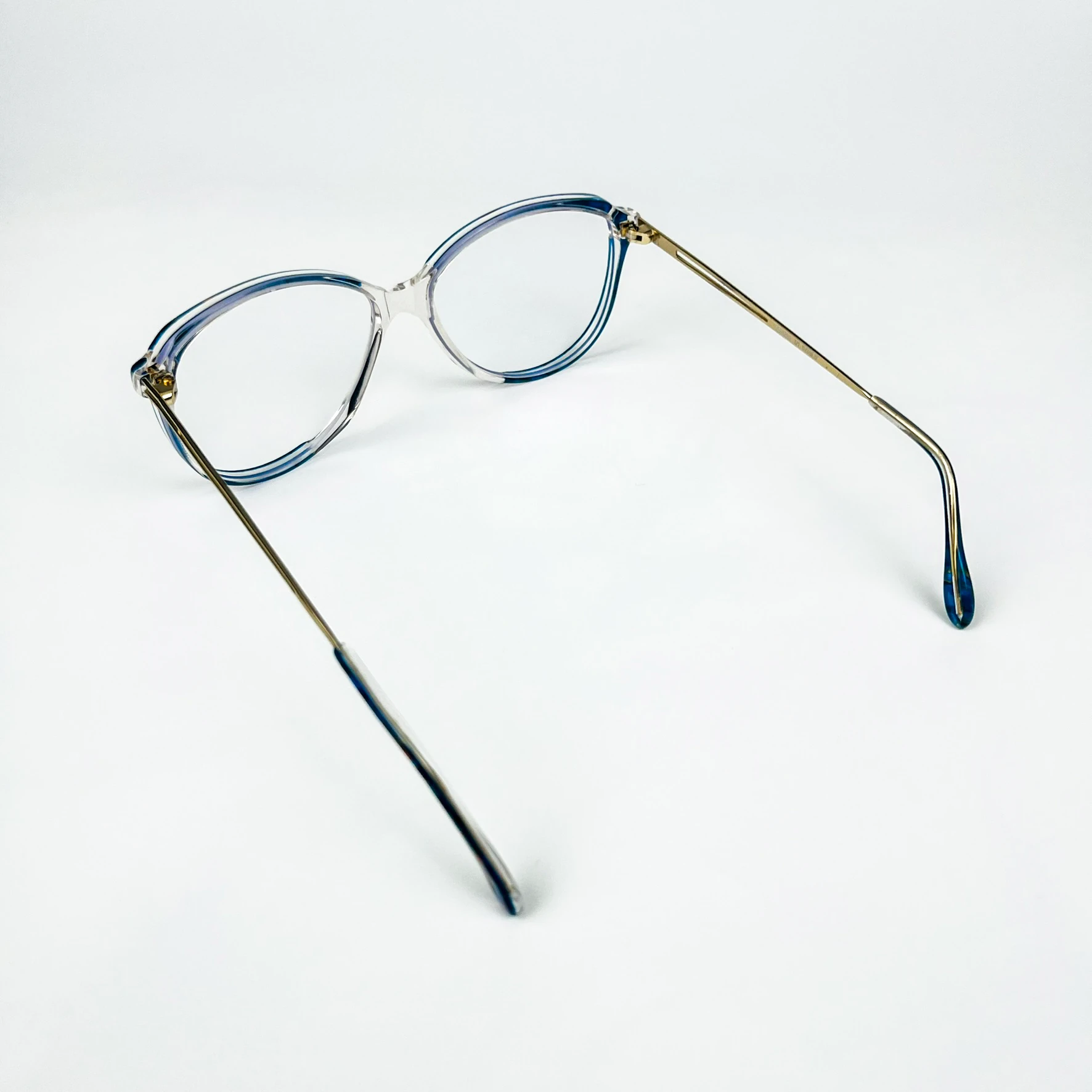 Mavi Işık Korumalı Vintage Gözlük – 70’ler Retro – Desenli Kemik Çerçeve