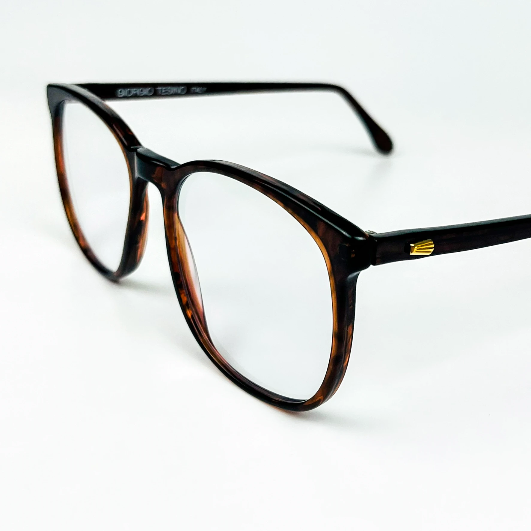 Mavi Işık Korumalı Vintage Gözlük – 80’ler Retro – Kahverengi Kemik Çerçeve