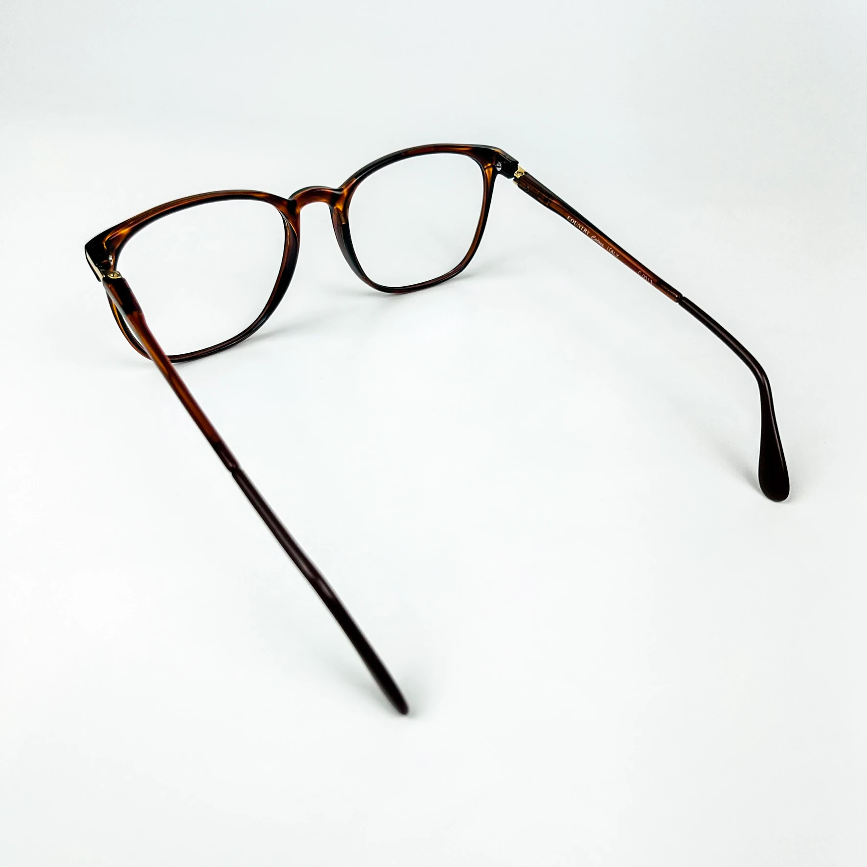 Mavi Işık Korumalı Vintage Gözlük – 80’ler Retro – Kahverengi Kemik Çerçeve