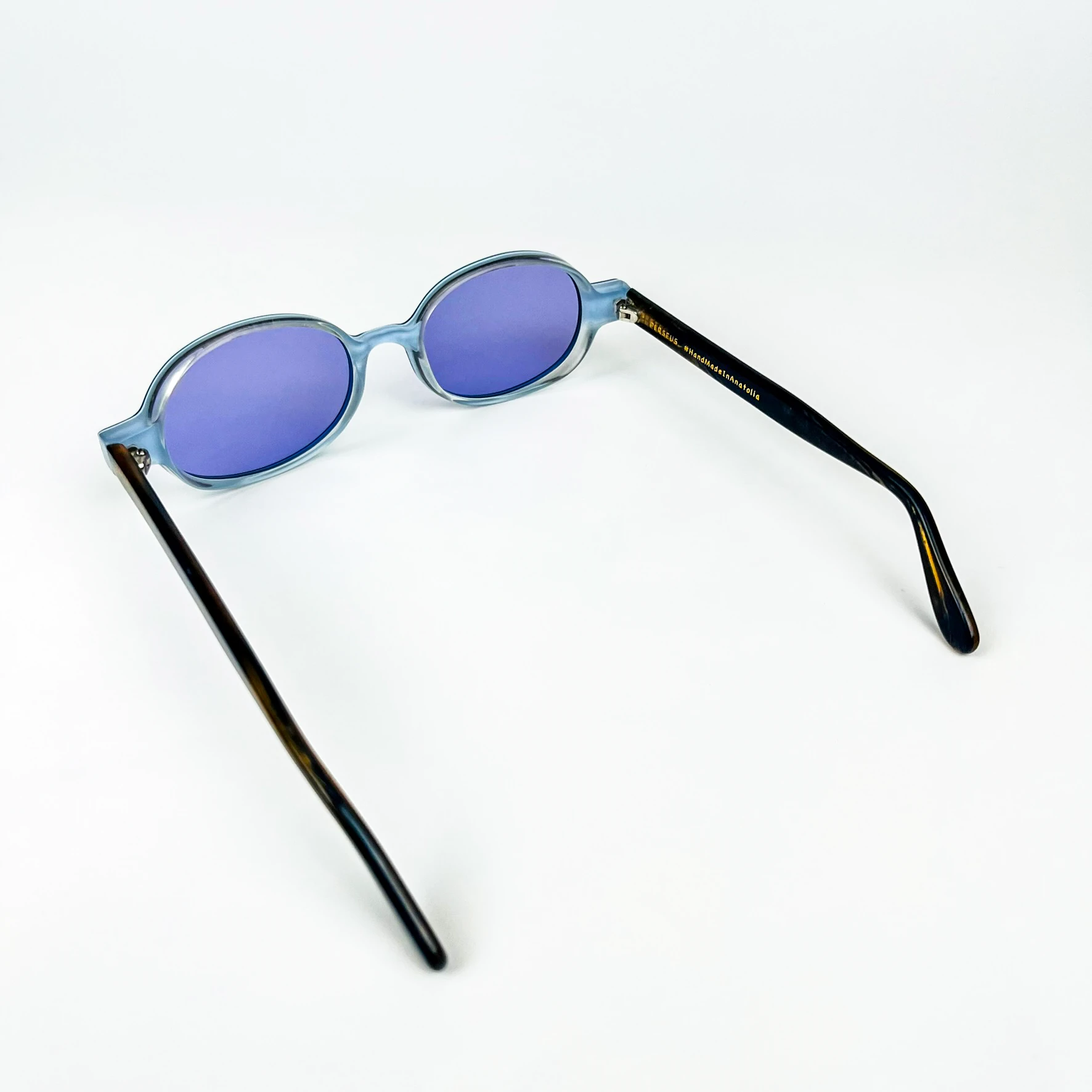 Vintage Güneş Gözlüğü – 2000’ler Retro – Kemik Çerçeve, Mor Cam