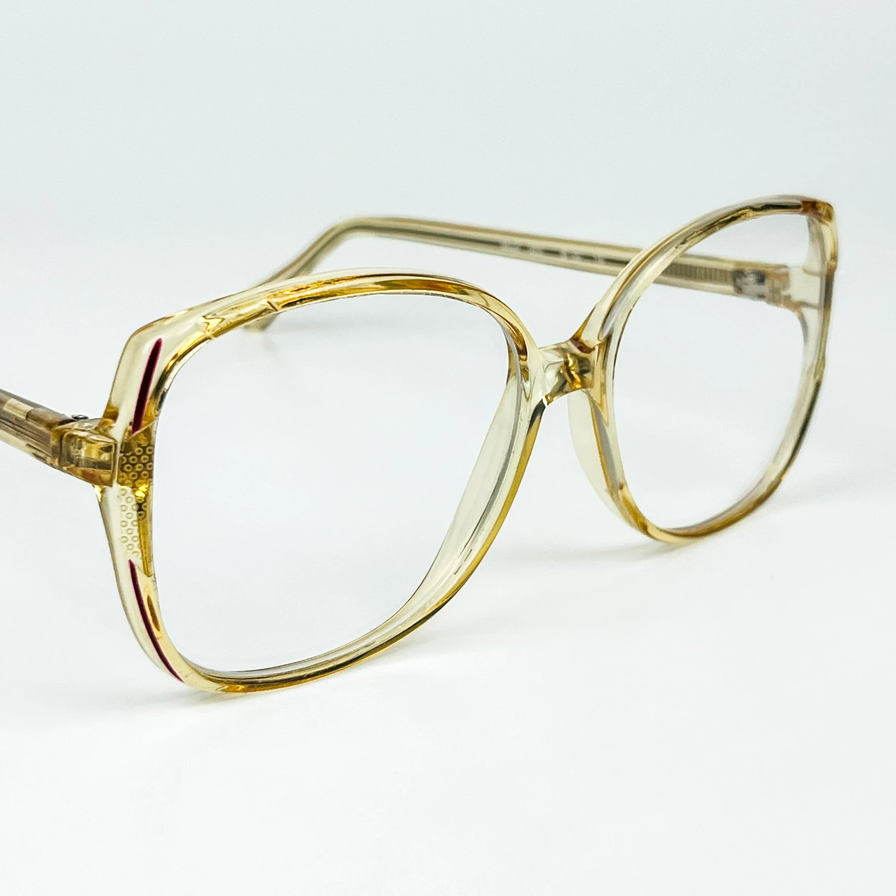 Mavi Işık Korumalı Vintage Gözlük – 70’ler Retro – Şeffaf Kemik Çerçeve