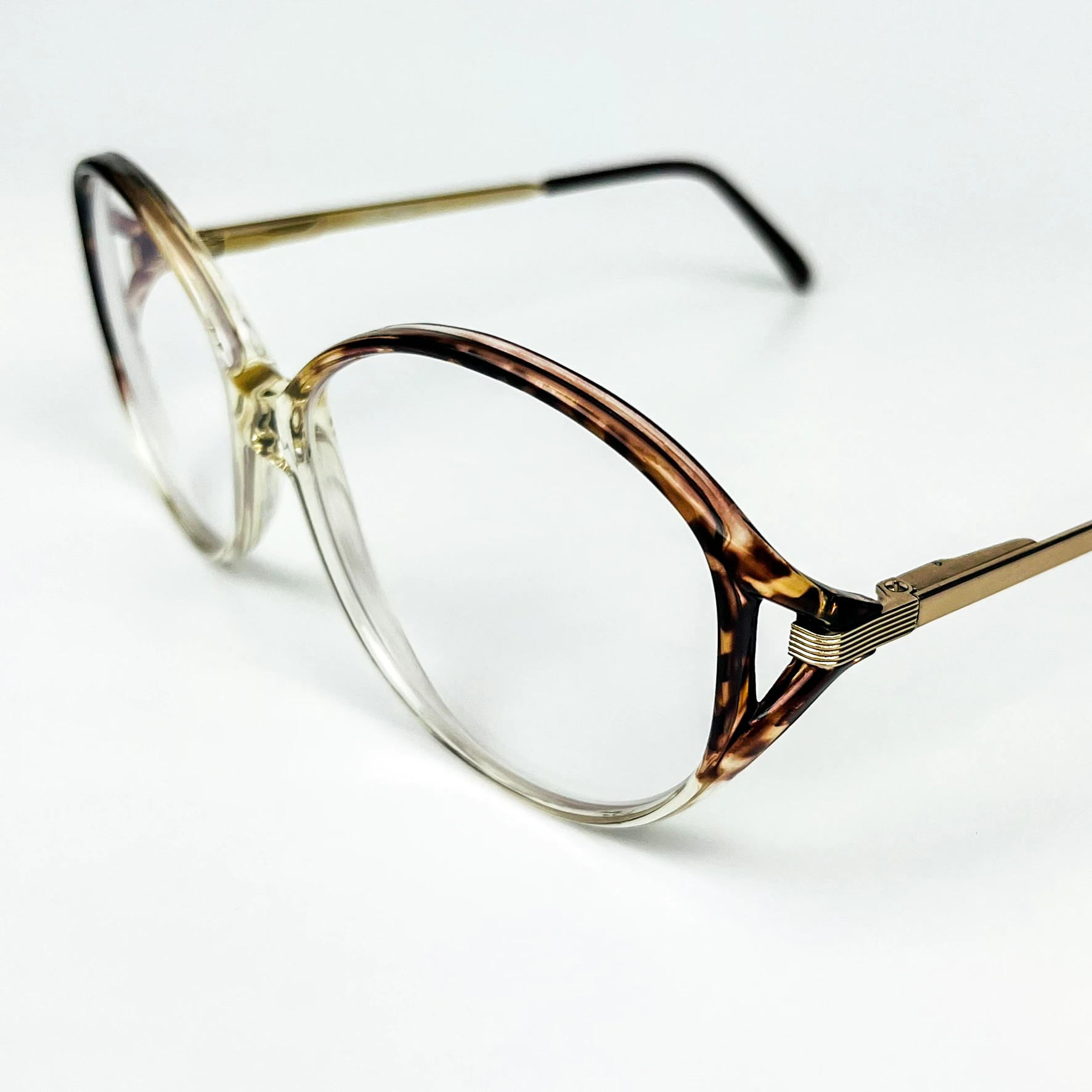 Mavi Işık Korumalı Vintage Gözlük – 70’ler Retro – Kahverengi Desenli Kemik Çerçeve