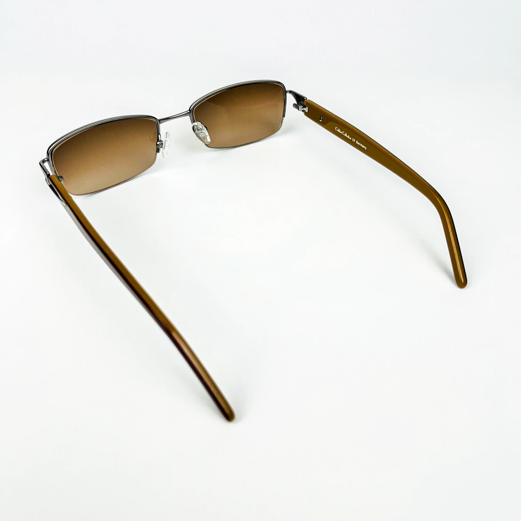 Vintage Güneş Gözlüğü – 2000’ler Retro – Metal Çerçeve, Kahverengi Degrade Cam