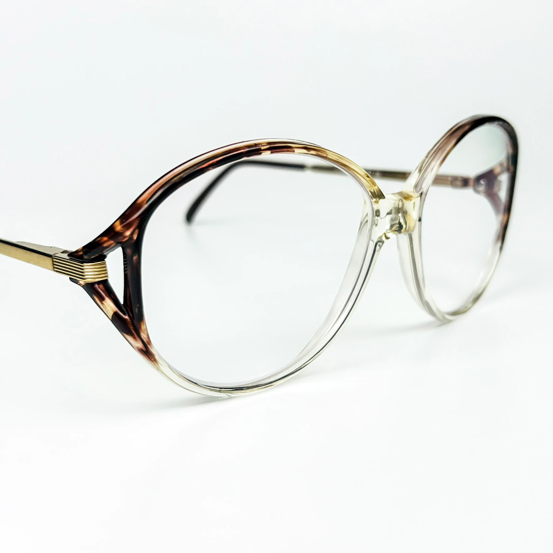 Mavi Işık Korumalı Vintage Gözlük – 70’ler Retro – Kahverengi Desenli Kemik Çerçeve