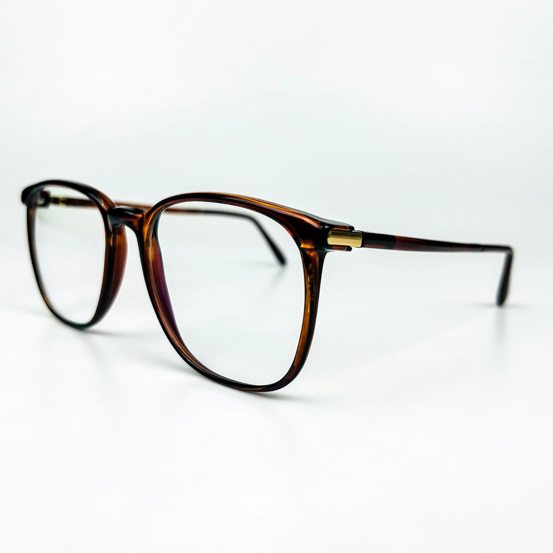 Mavi Işık Korumalı Vintage Gözlük – 80’ler Retro – Kahverengi Kemik Çerçeve