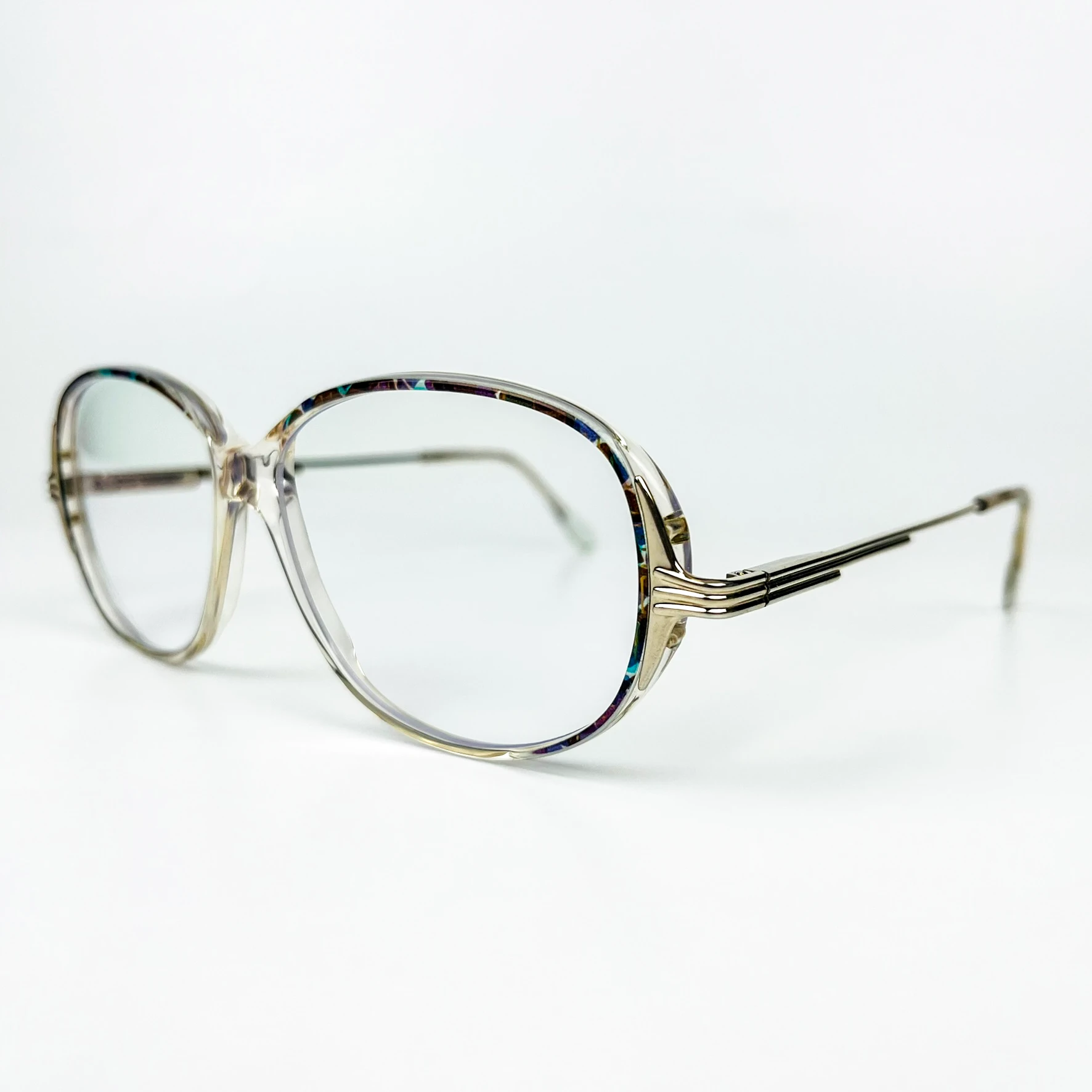 Mavi Işık Korumalı Vintage Gözlük – 70’ler Retro – Desenli Kemik Çerçeve