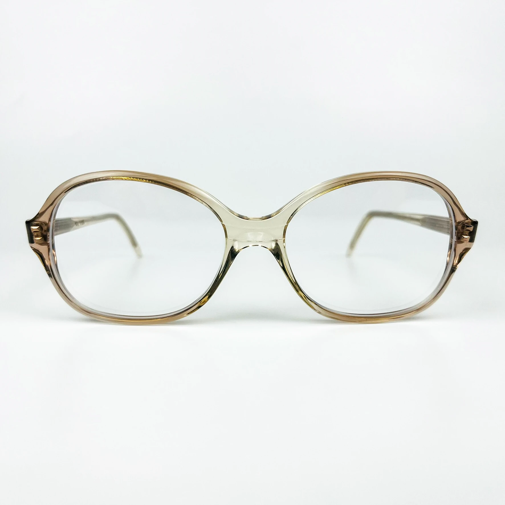 Mavi Işık Korumalı Vintage Gözlük – 70’ler Retro – Şeffaf Kemik Çerçeve