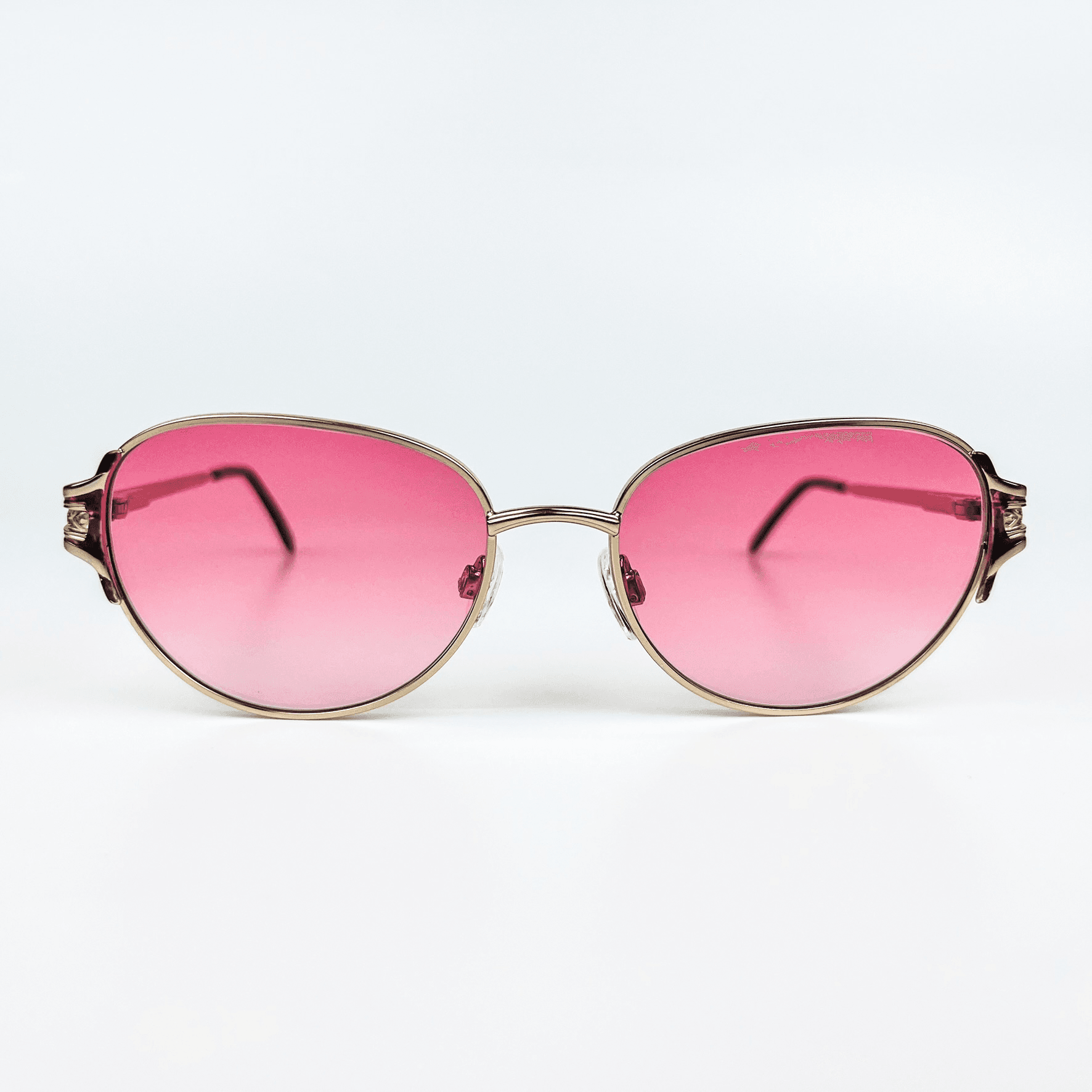 Vintage Güneş Gözlüğü – 1980’ler Retro Gold Metal Çerçeve & Pembe Degrade Camlı Gözlük OSV673