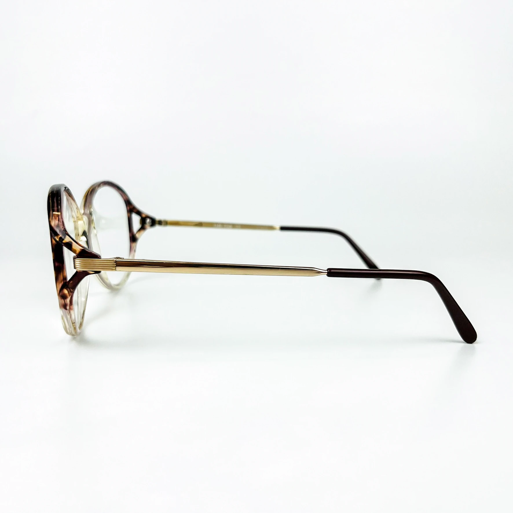 Mavi Işık Korumalı Vintage Gözlük – 70’ler Retro – Kahverengi Desenli Kemik Çerçeve