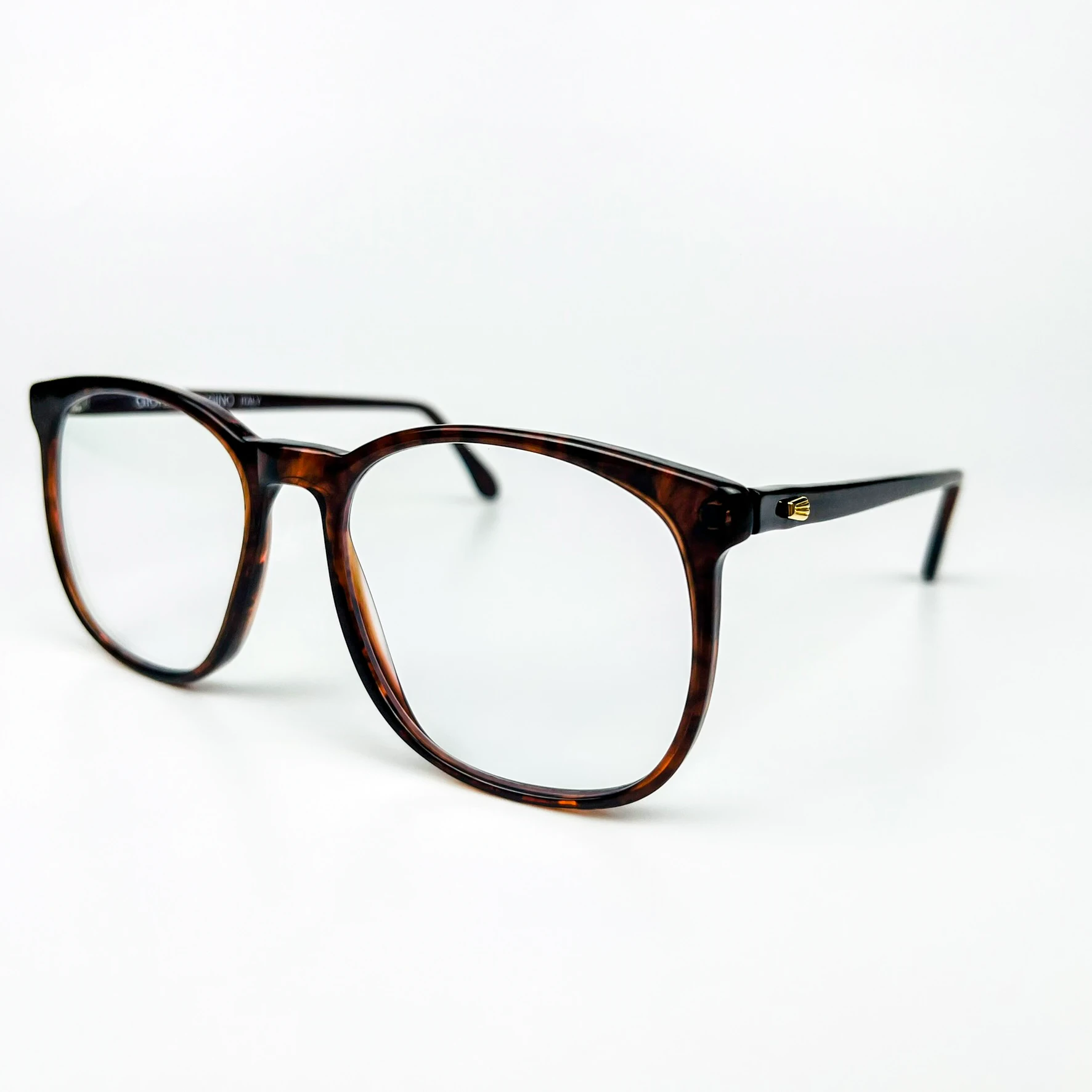 Mavi Işık Korumalı Vintage Gözlük – 80’ler Retro – Kahverengi Kemik Çerçeve