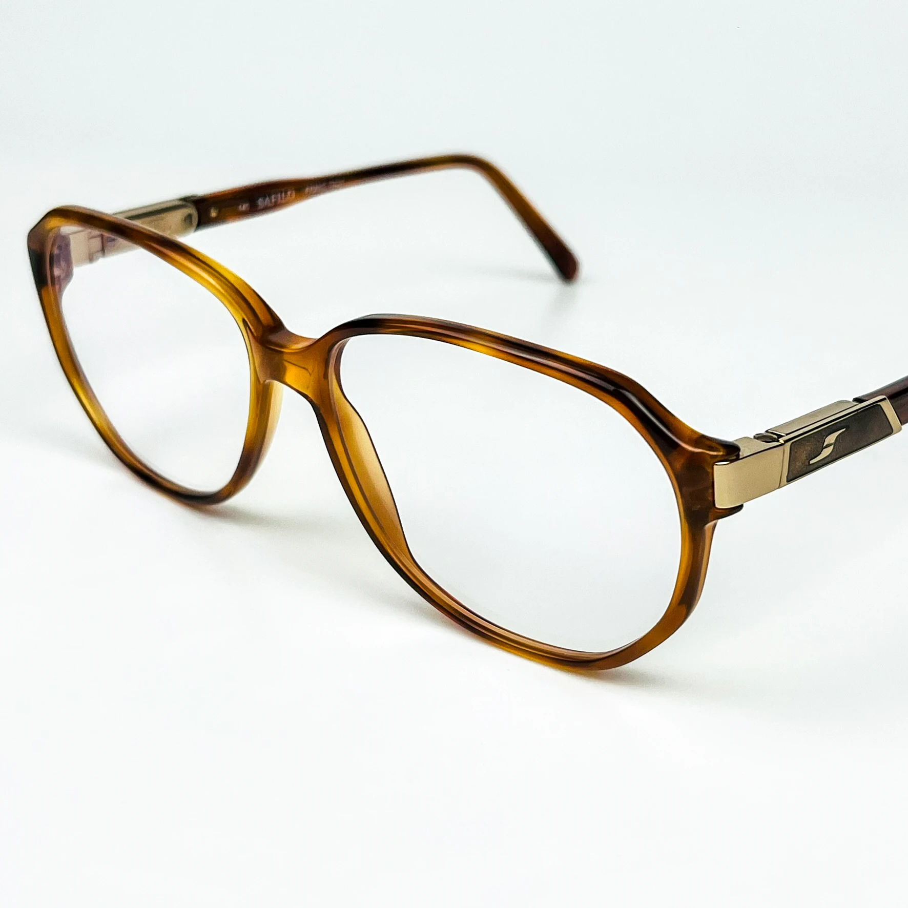 Mavi Işık Korumalı Vintage Gözlük – 80’ler Retro – Kahverengi Kemik Çerçeve