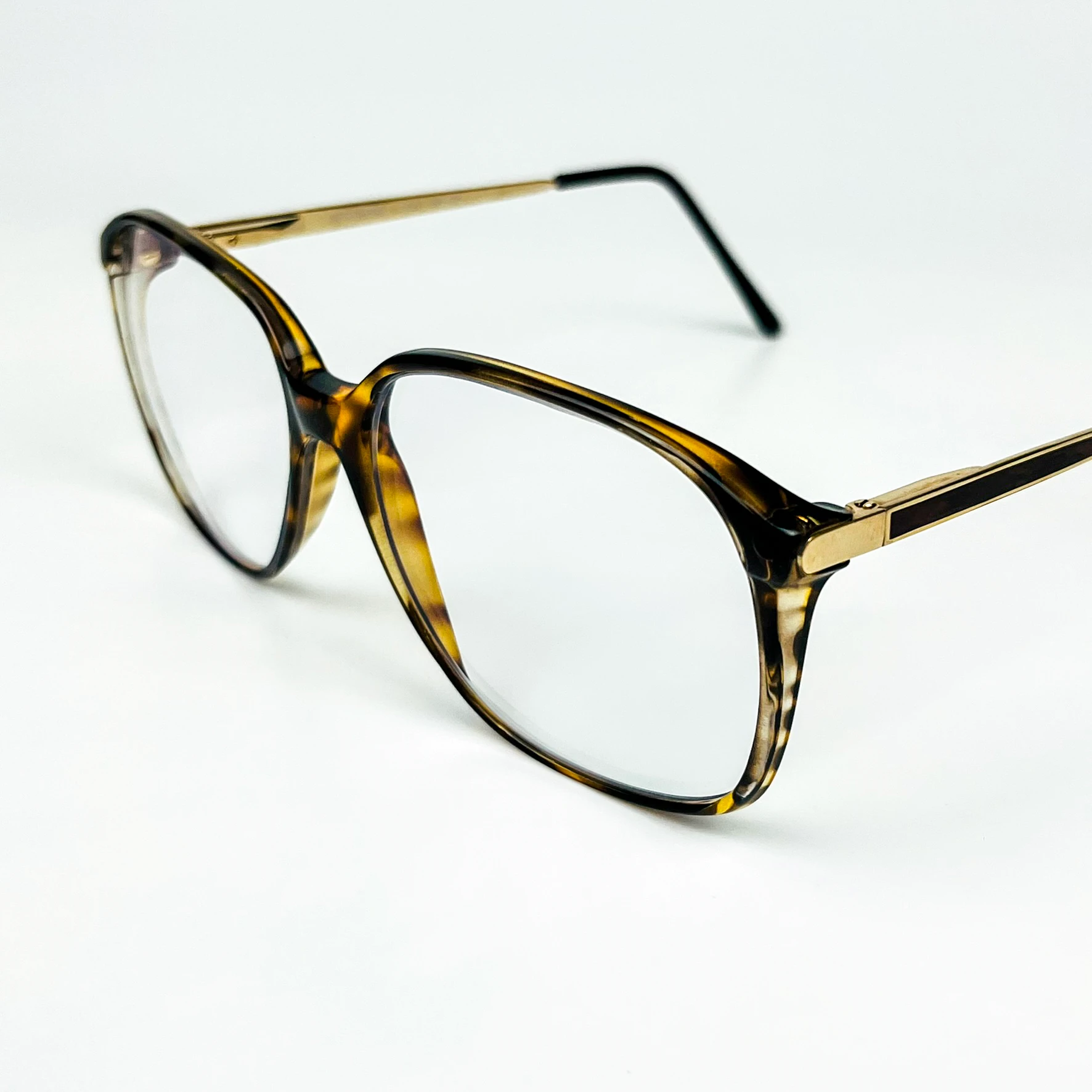 Mavi Işık Korumalı Vintage Gözlük – 80’ler Retro – Kahverengi Kemik Çerçeve