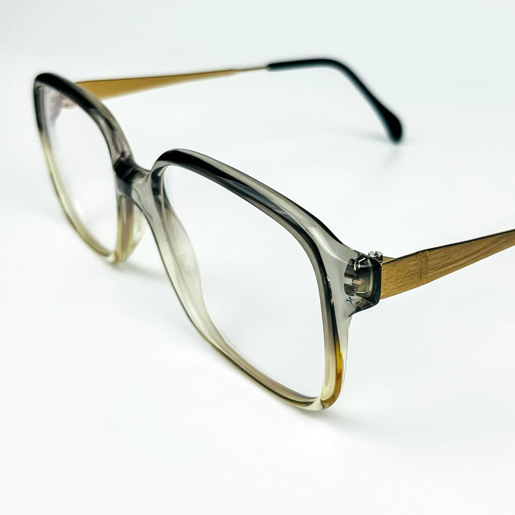 Mavi Işık Korumalı Vintage Gözlük – Retro – Şeffaf Kemik Çerçeve