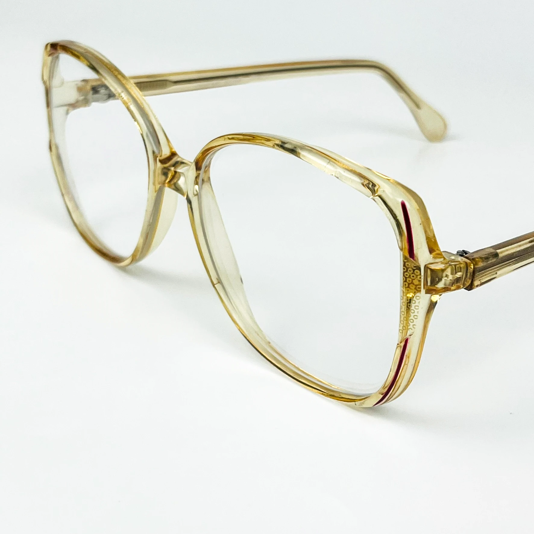 Mavi Işık Korumalı Vintage Gözlük – 70’ler Retro – Şeffaf Kemik Çerçeve