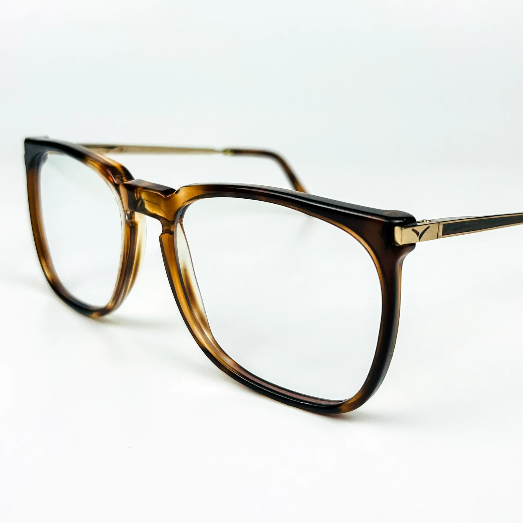 Mavi Işık Korumalı Vintage Gözlük – 80’ler Retro – Kahverengi Kemik Çerçeve