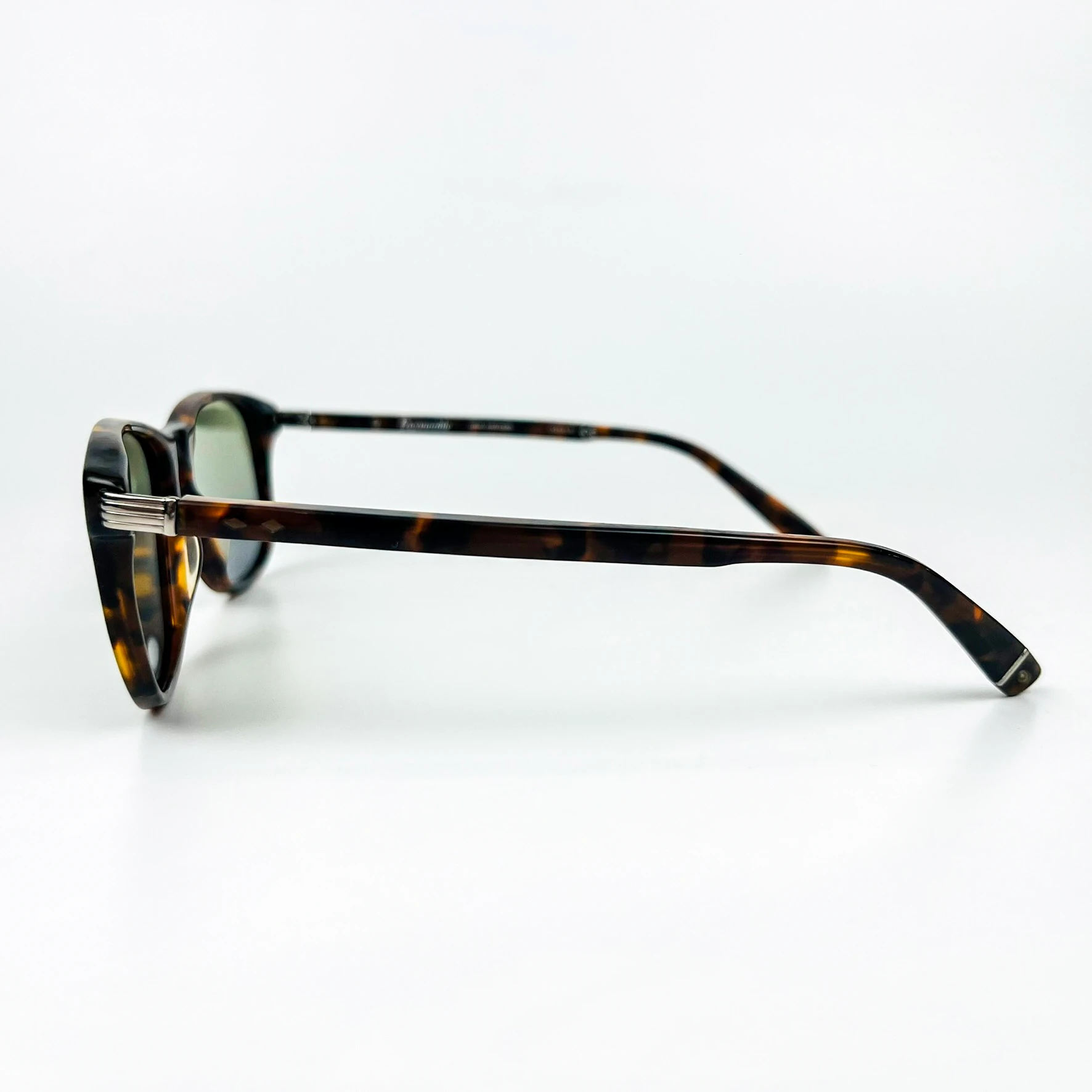 Vintage Güneş Gözlüğü – 2000’ler Retro – Kahverengi Kemik Çerçeve, Yeşil Degrade Polarize Cam