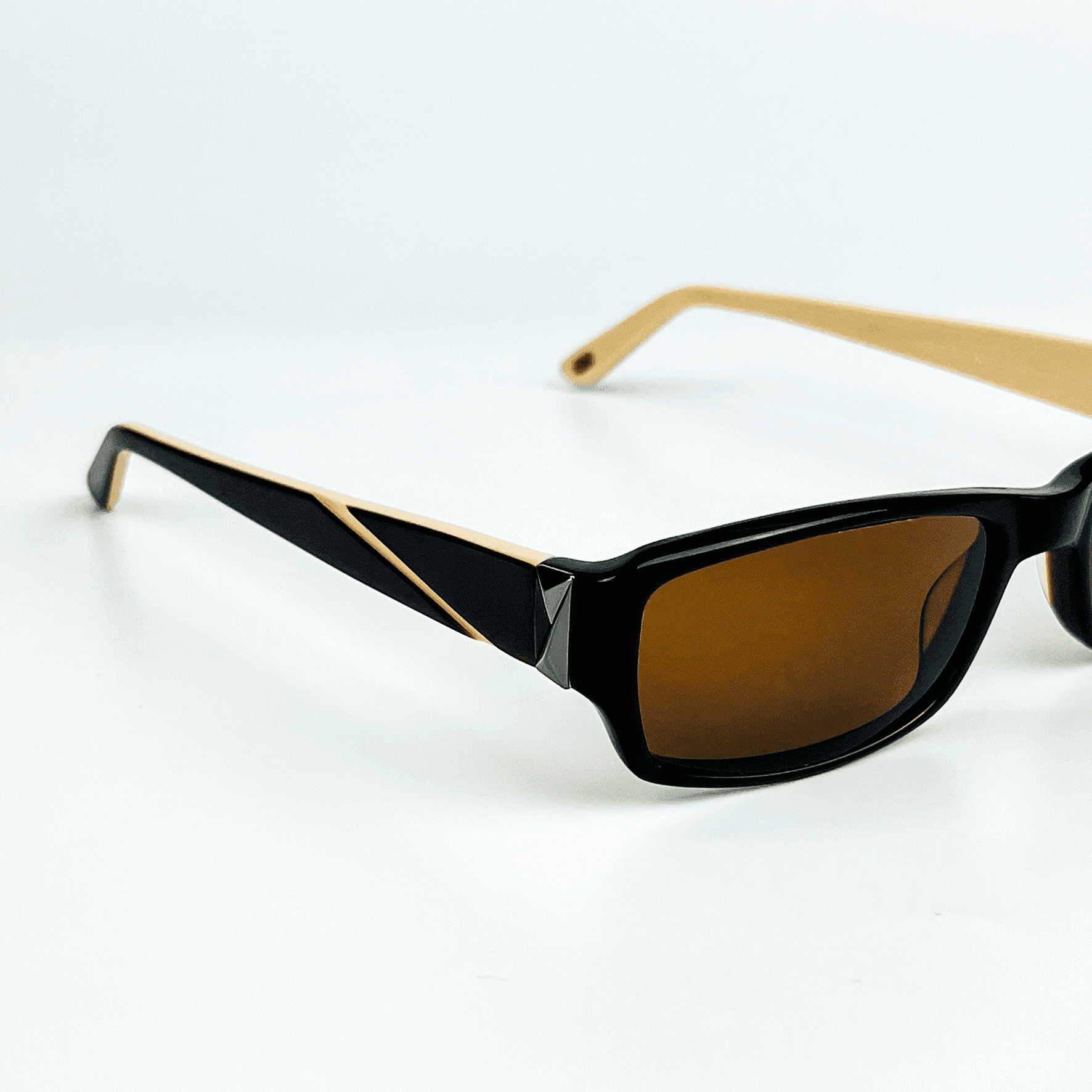Retro Kahverengi Güneş Gözlüğü – 1990 Üretim İtalyan Tasarımı – Polarize Dikdörtgen UV400 Camlı Unisex Model OSV608