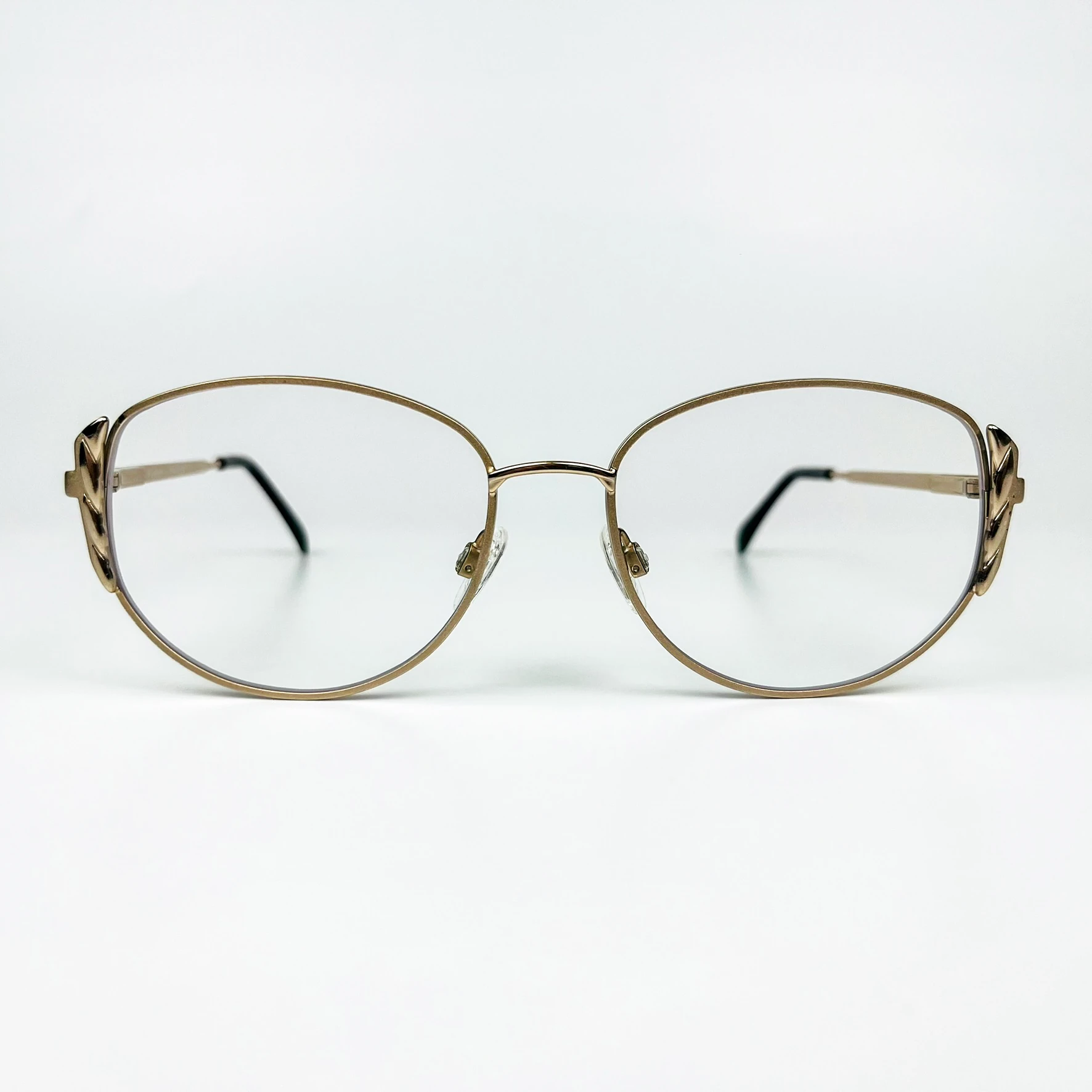 Mavi Işık Korumalı Vintage Gözlük – 80’ler Retro – Gold Metal Çerçeve, Şeffaf Cam