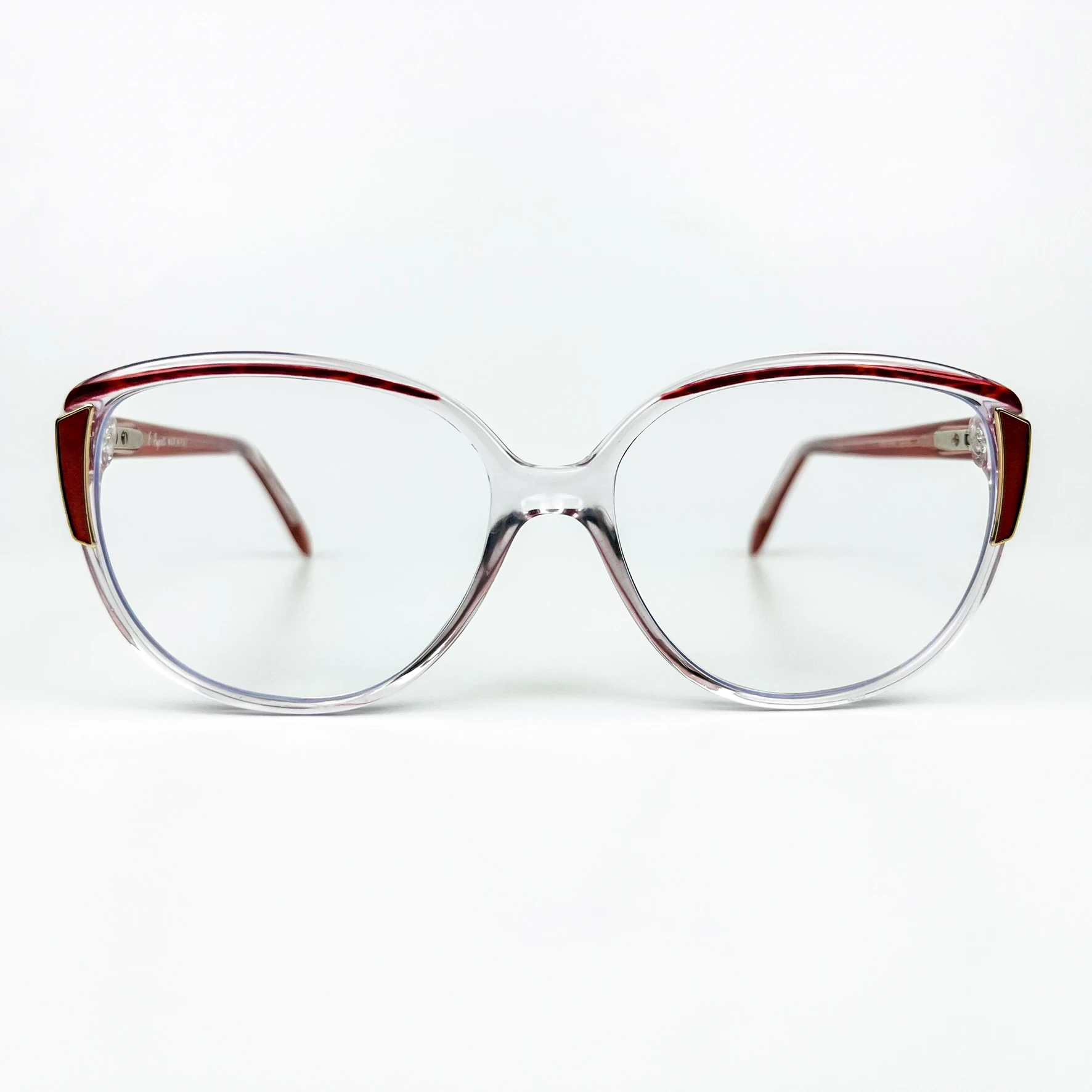 Mavi Işık Korumalı Vintage Gözlük – 80’ler Retro – Kırmızı Kemik Çerçeve