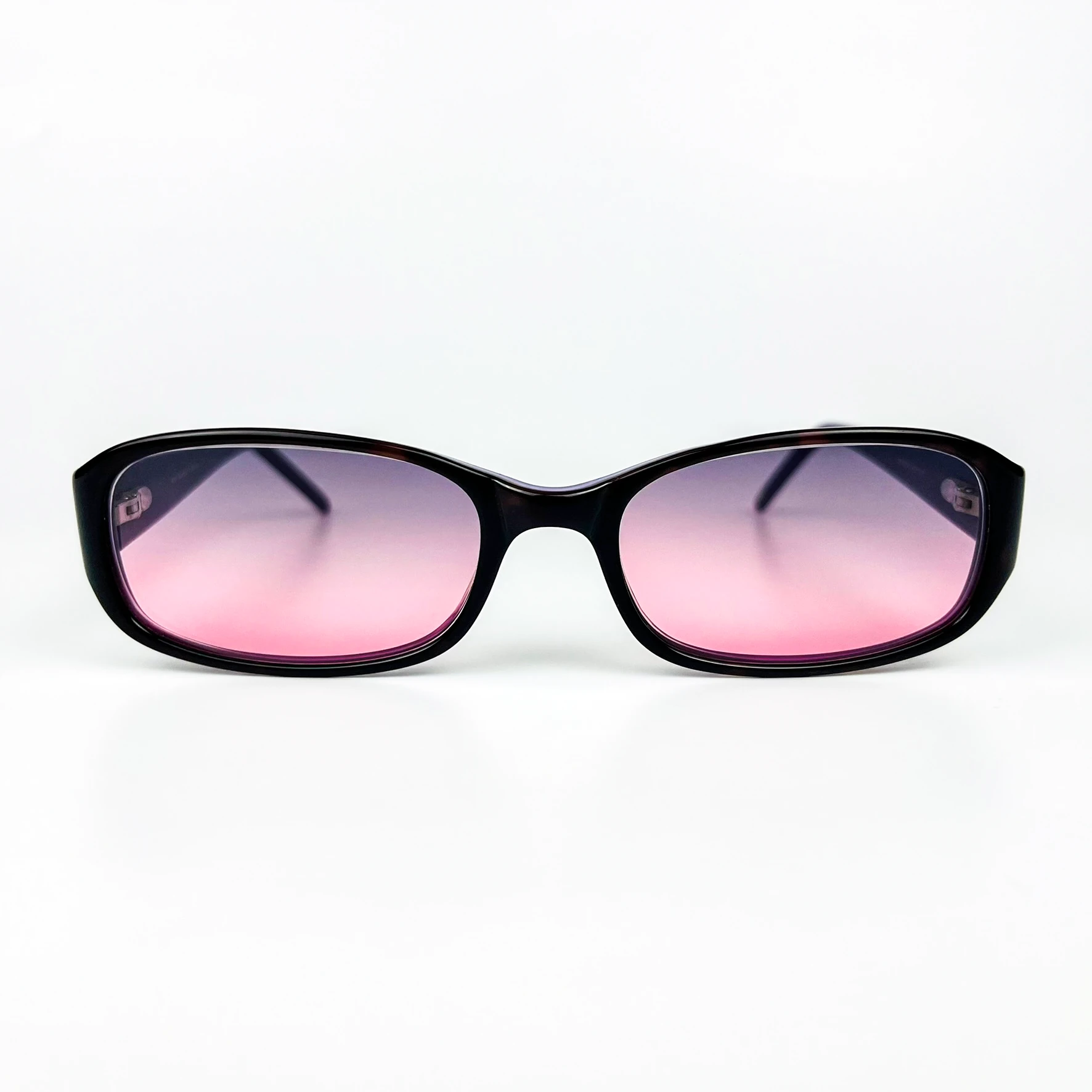 Vintage Güneş Gözlüğü – 90’lar Retro – Kemik Çerçeve, Mor Degrade Cam