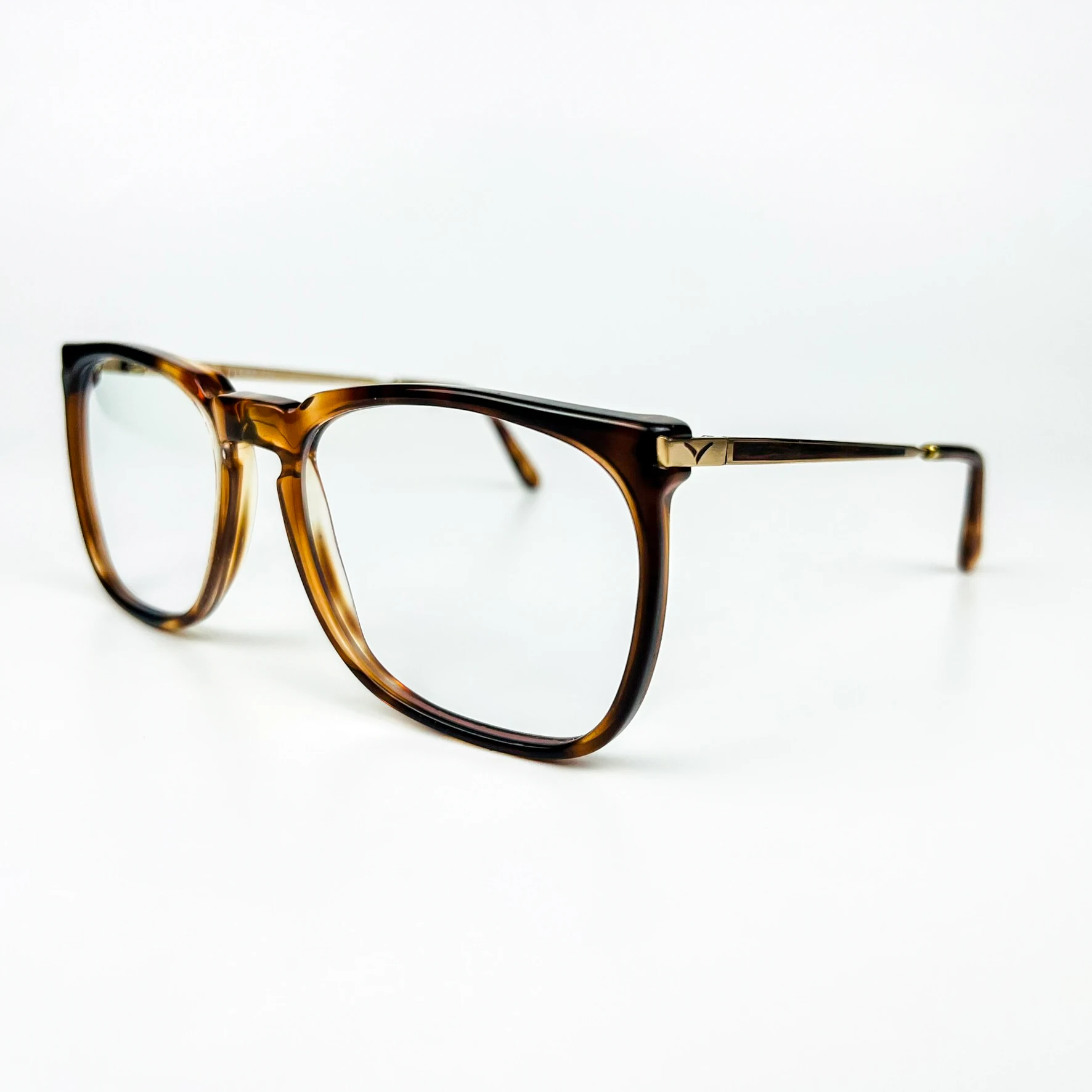 Mavi Işık Korumalı Vintage Gözlük – 80’ler Retro – Kahverengi Kemik Çerçeve