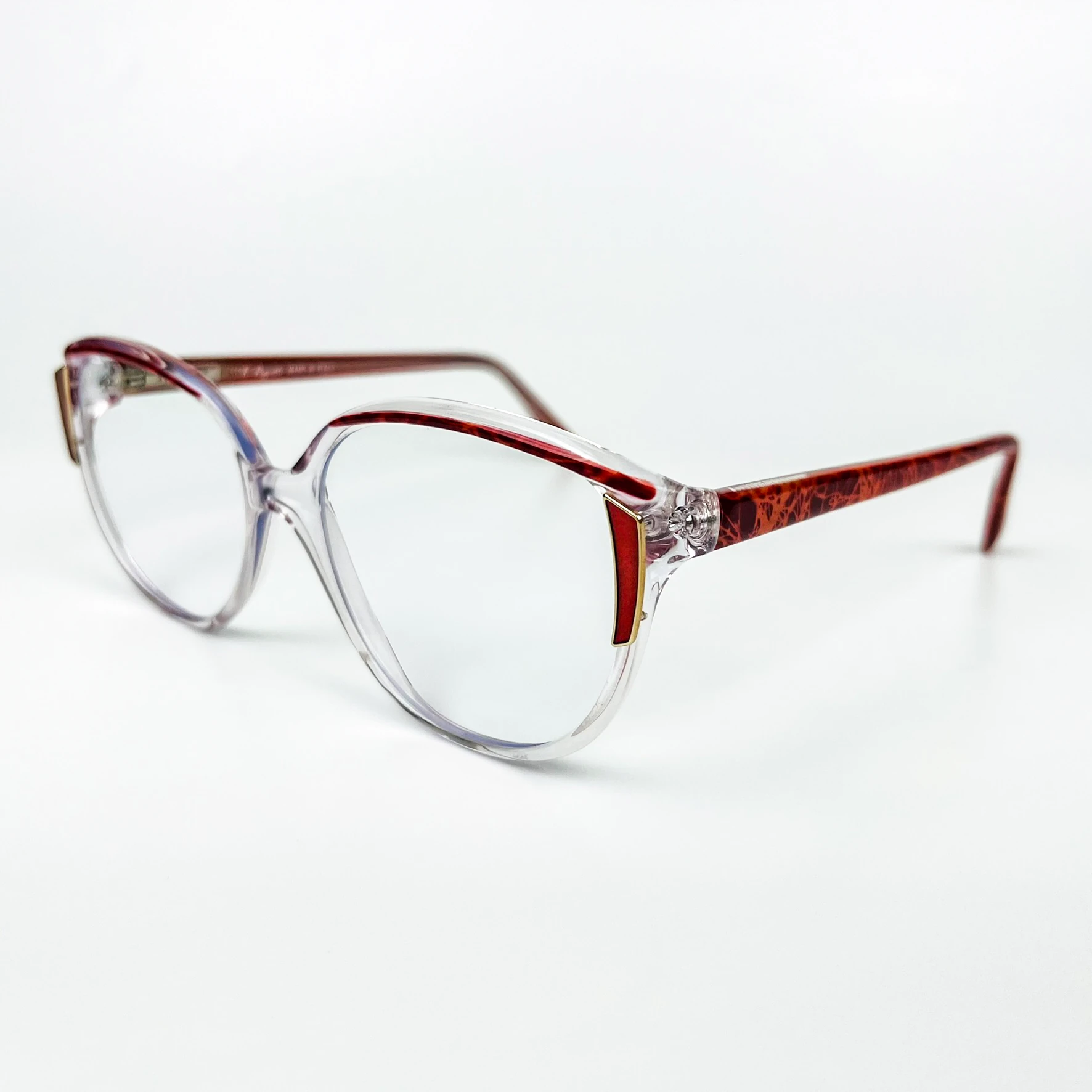 Mavi Işık Korumalı Vintage Gözlük – 80’ler Retro – Kırmızı Kemik Çerçeve