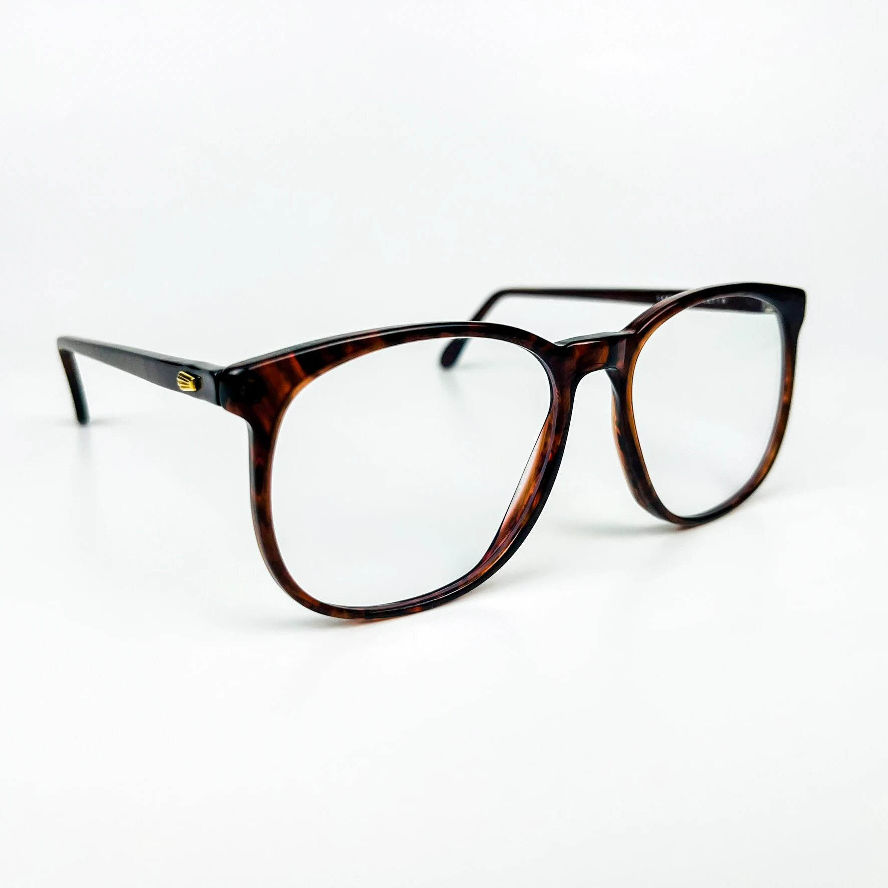 Mavi Işık Korumalı Vintage Gözlük – 80’ler Retro – Kahverengi Kemik Çerçeve