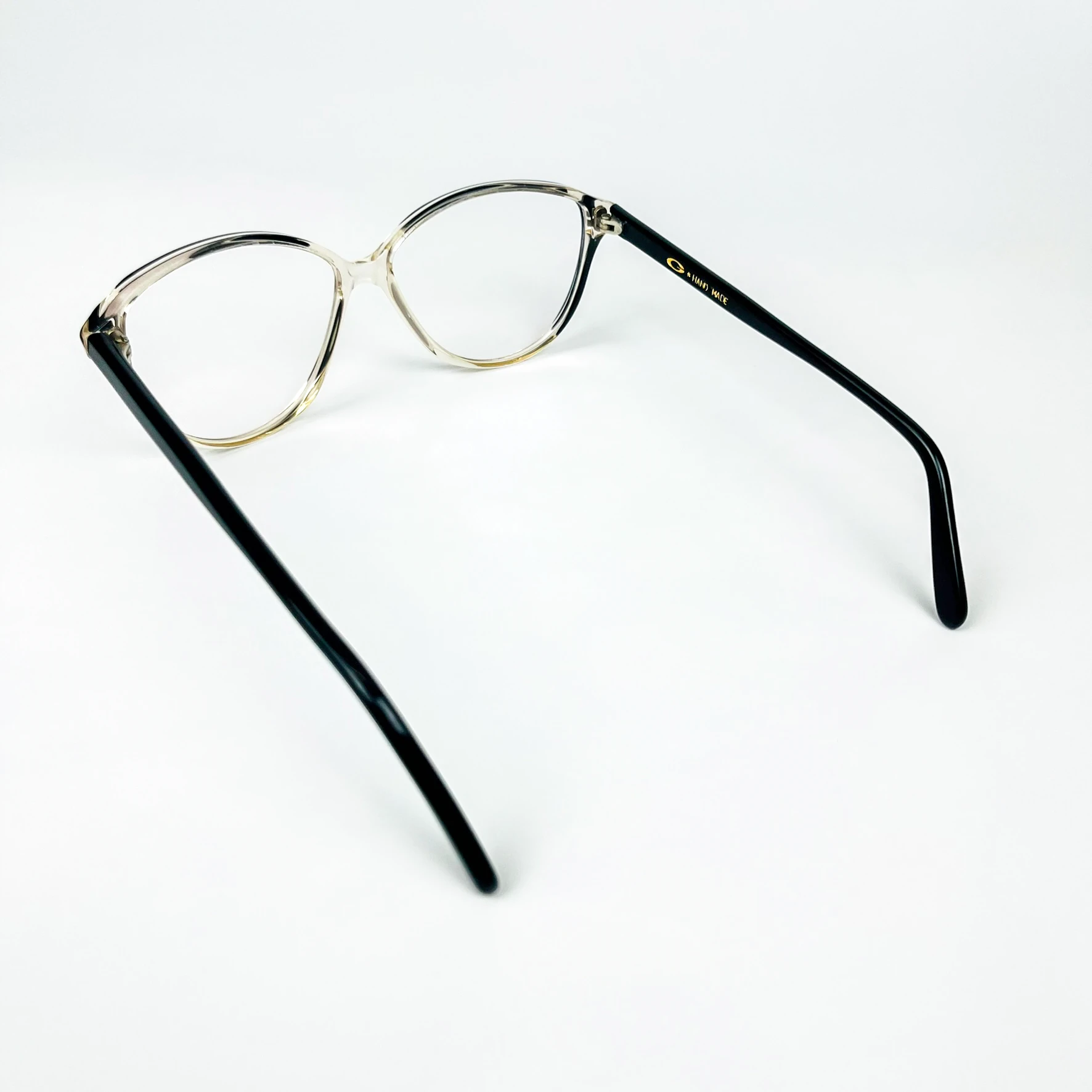 Mavi Işık Korumalı Vintage Gözlük – 70’ler Retro – Siyah Desenli Kemik Çerçeve