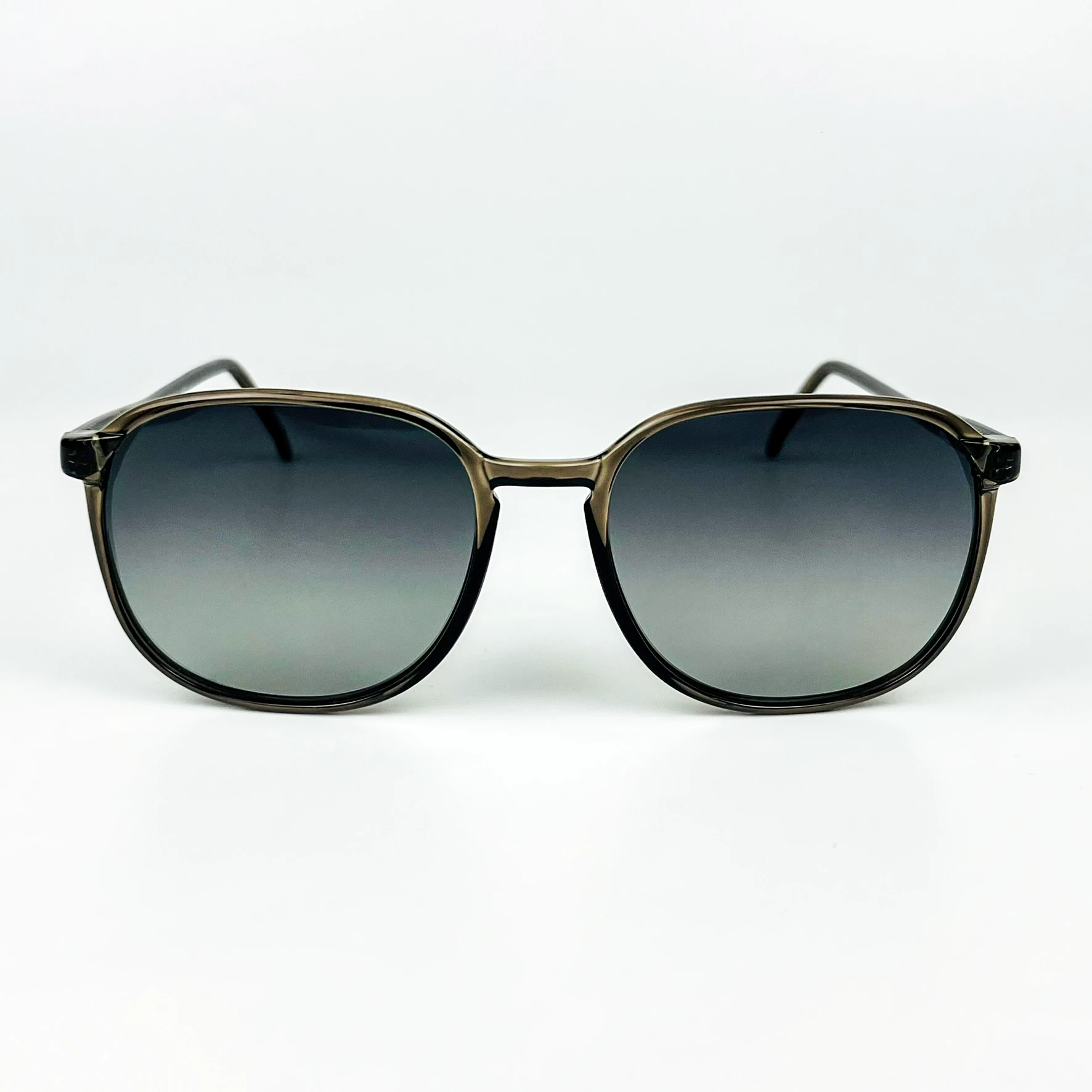 Vintage Güneş Gözlüğü – 80’ler Retro – Kemik Çerçeve, Füme Yeşil Degrade Polarize Cam