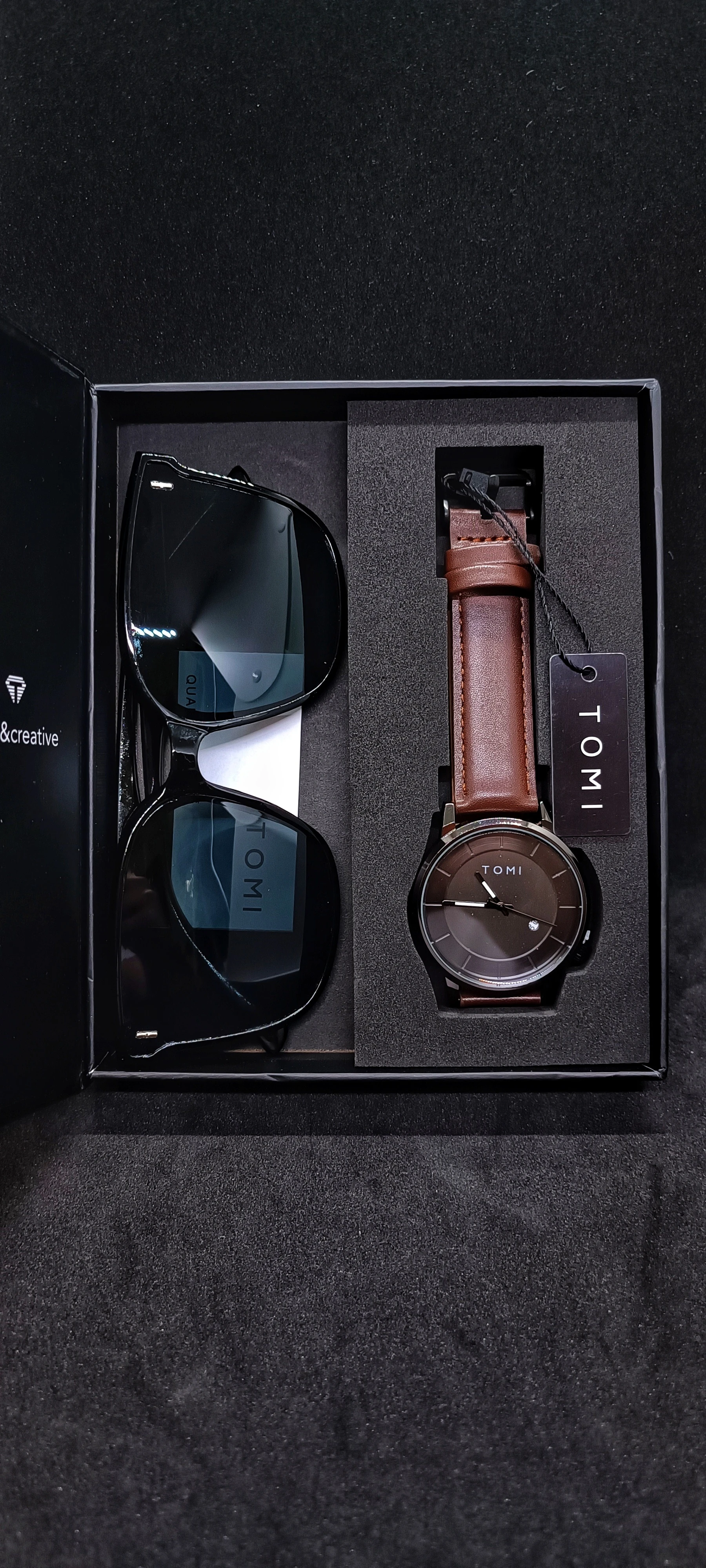 Tomi Orijinal Erkek Kol Saati ve Gözlük Seti  main variant image