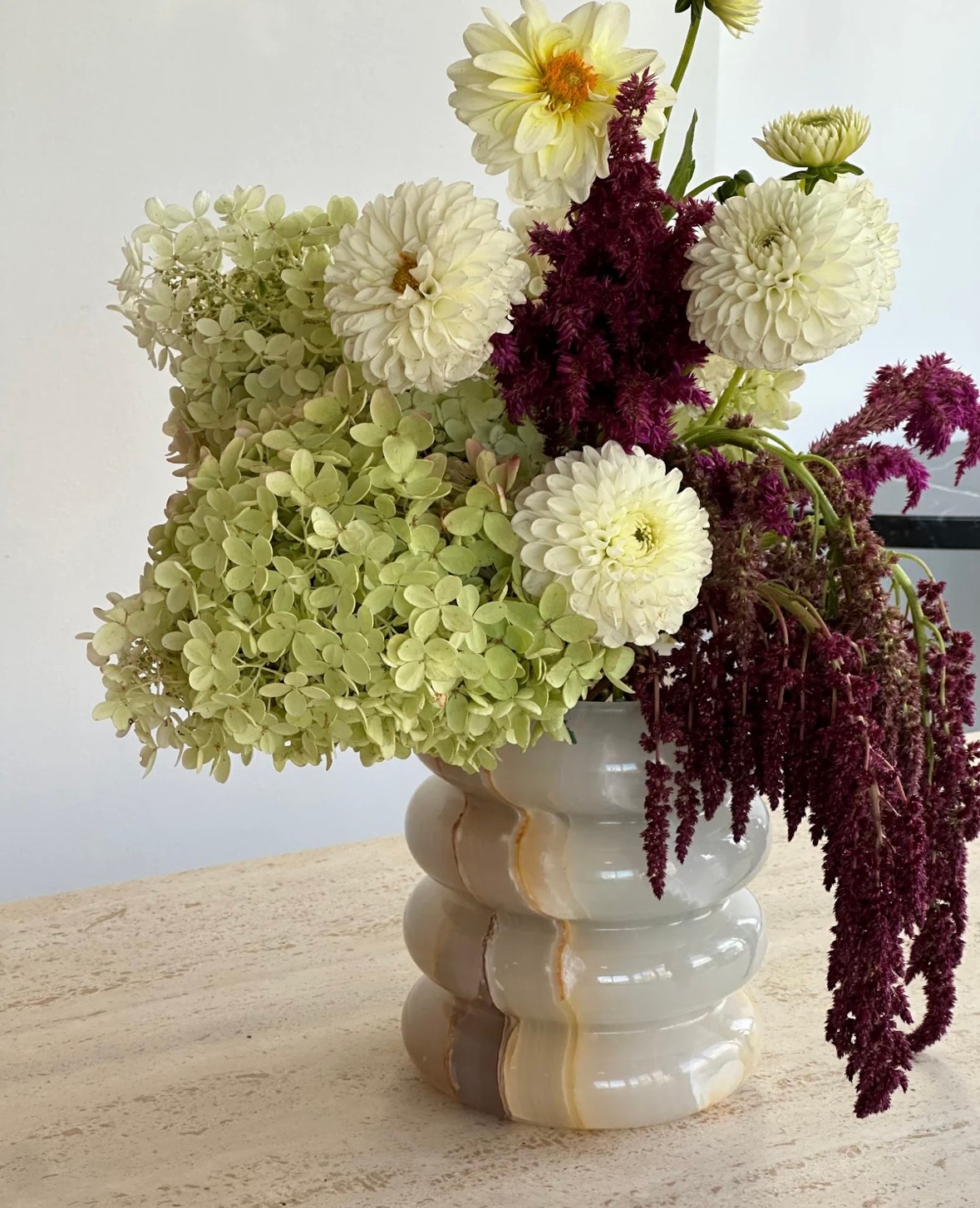 MIA GREEN ONYX VASE