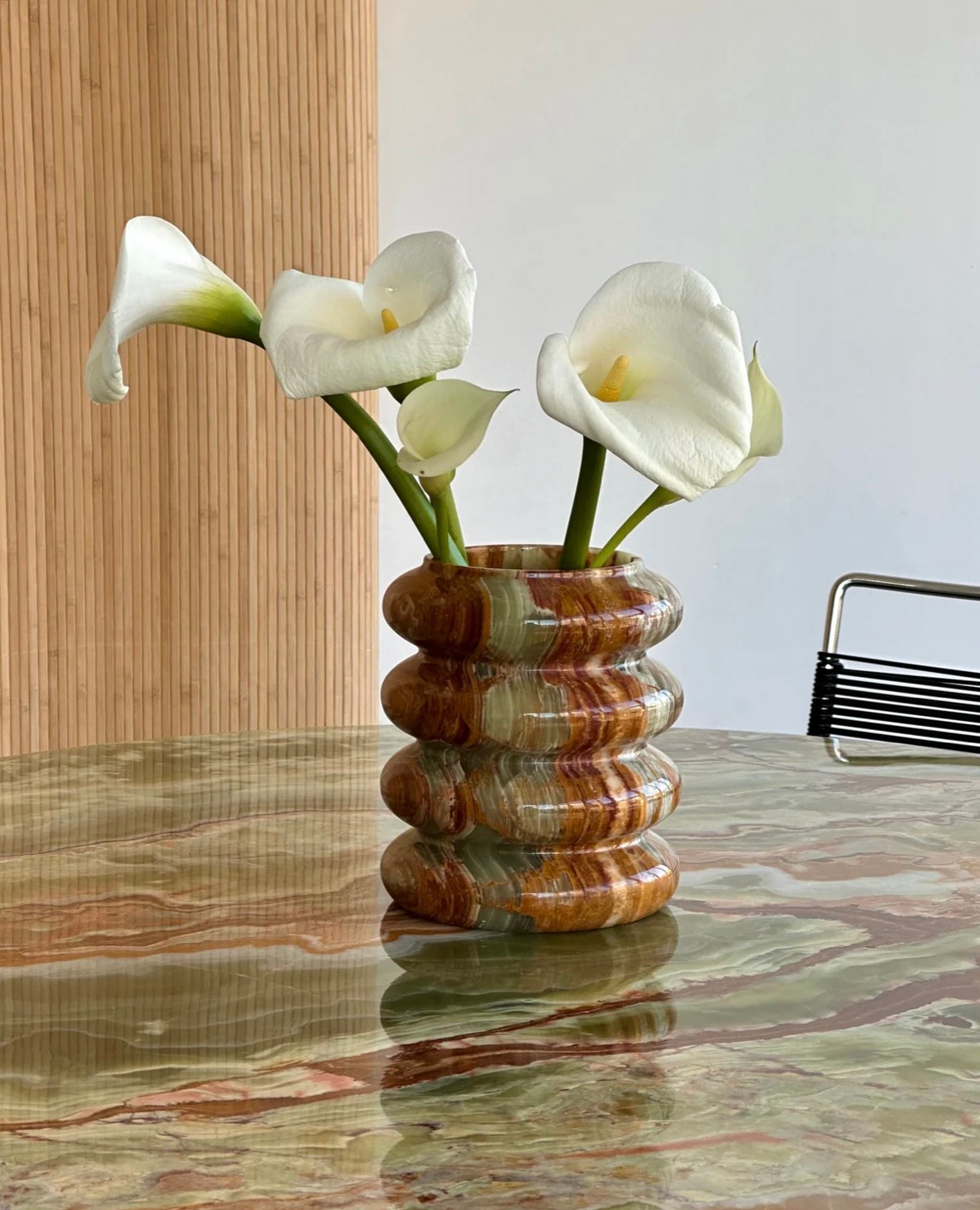 MIA GREEN ONYX VASE