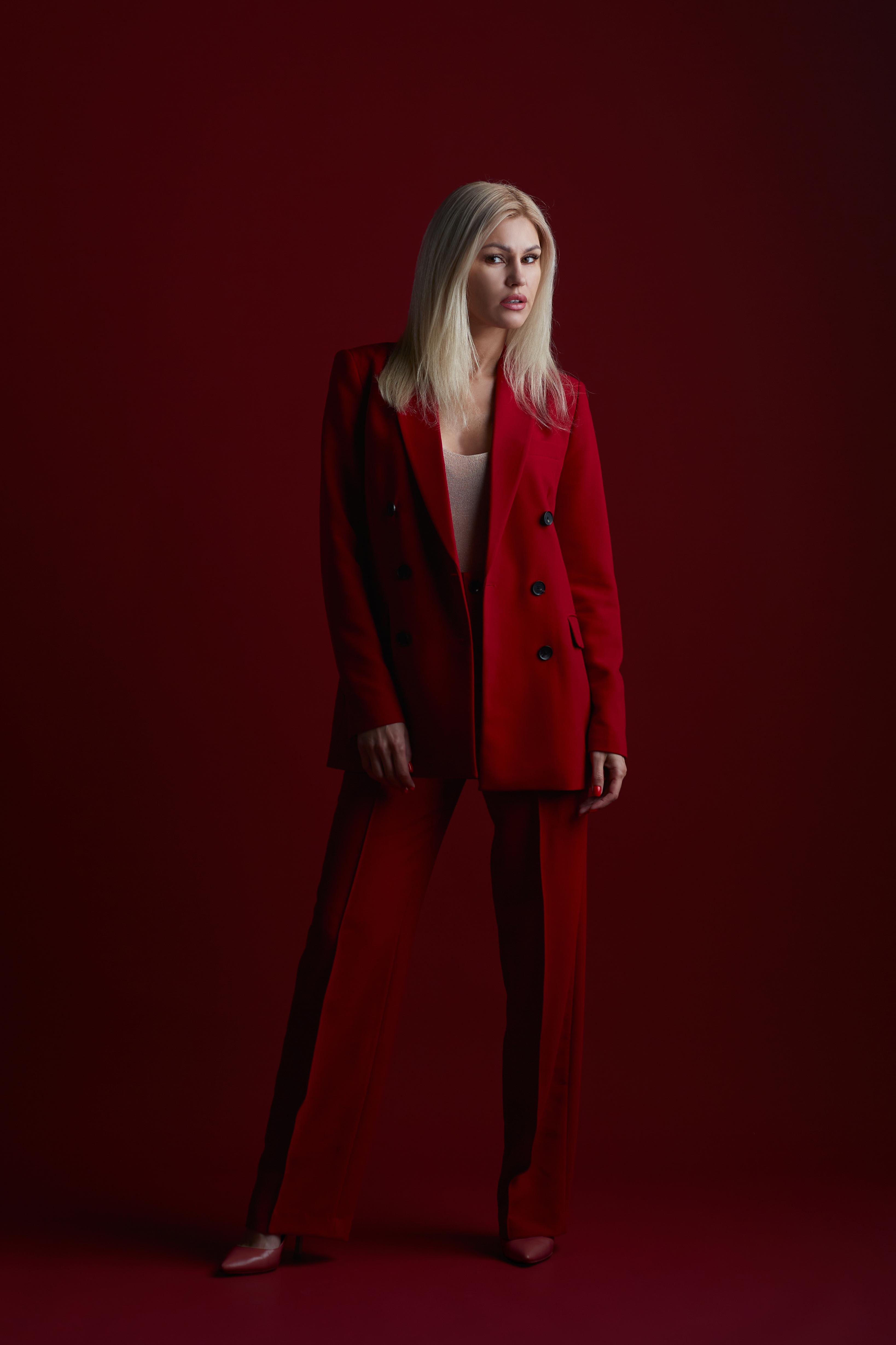 Business Blazer Ceket-Pantolon Dokuma Alt-Üst Takım