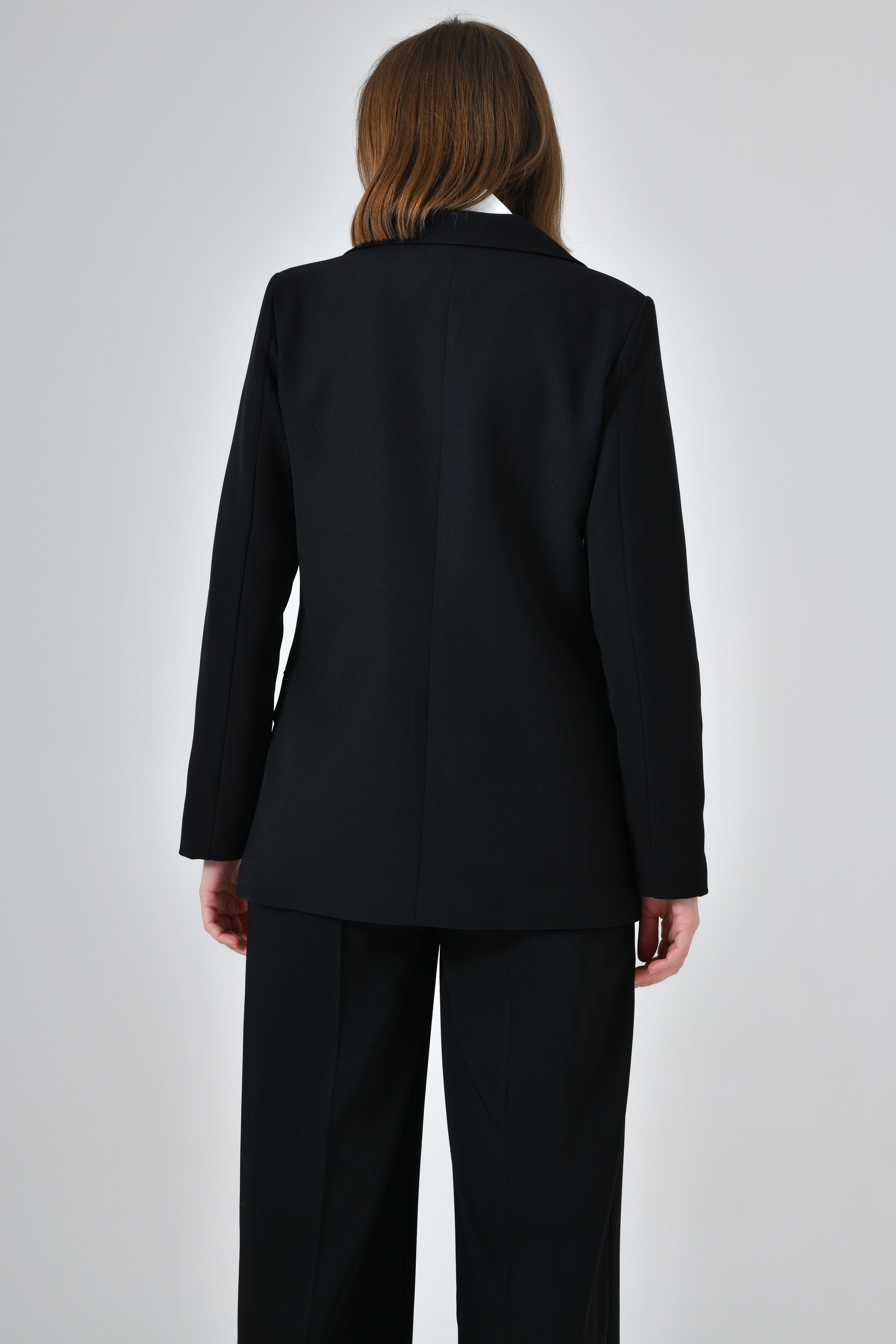 Cep Detaylı Business Blazer Ceket - Siyah