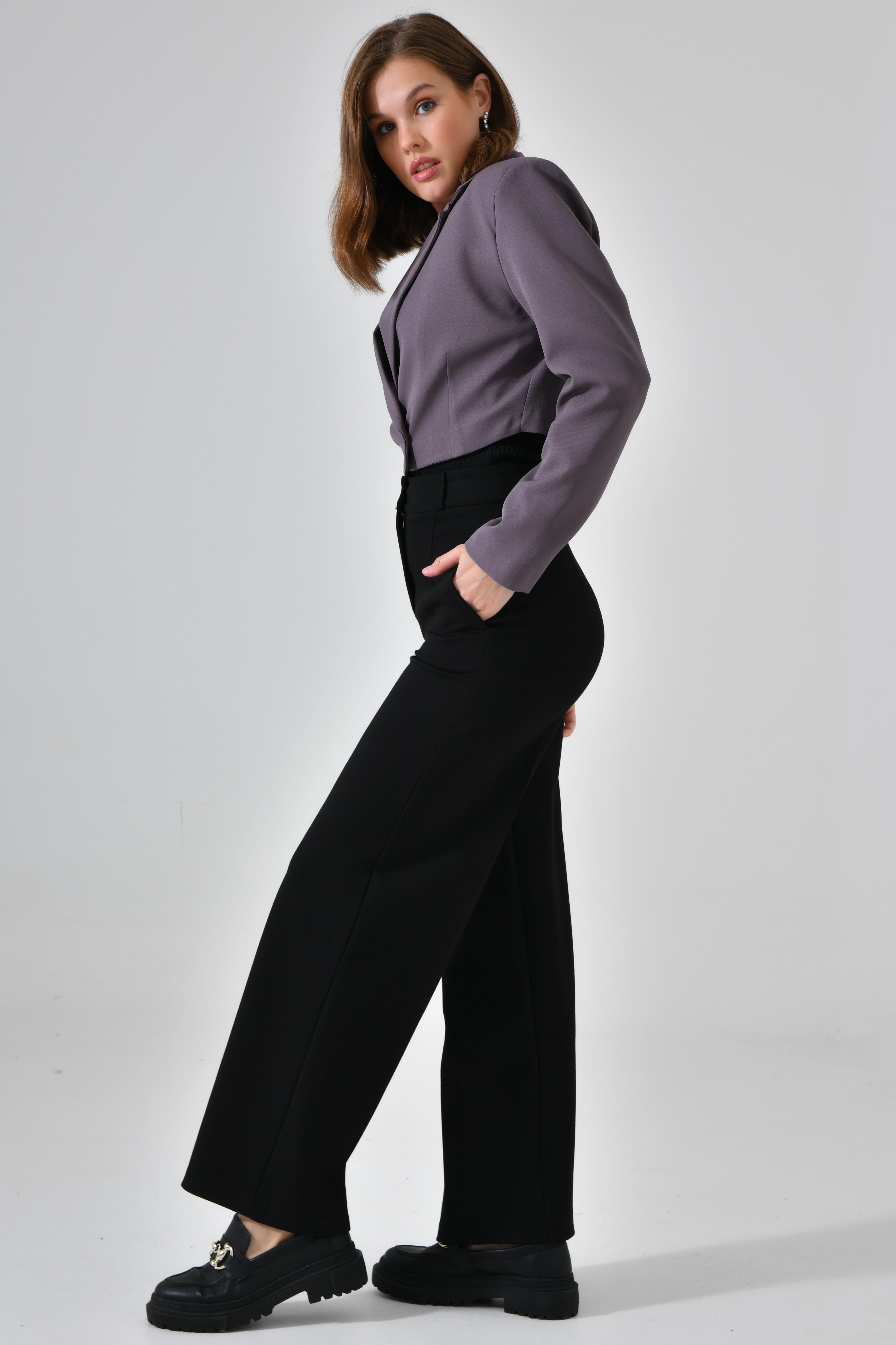 Kruvaze Crop Blazer Ceket