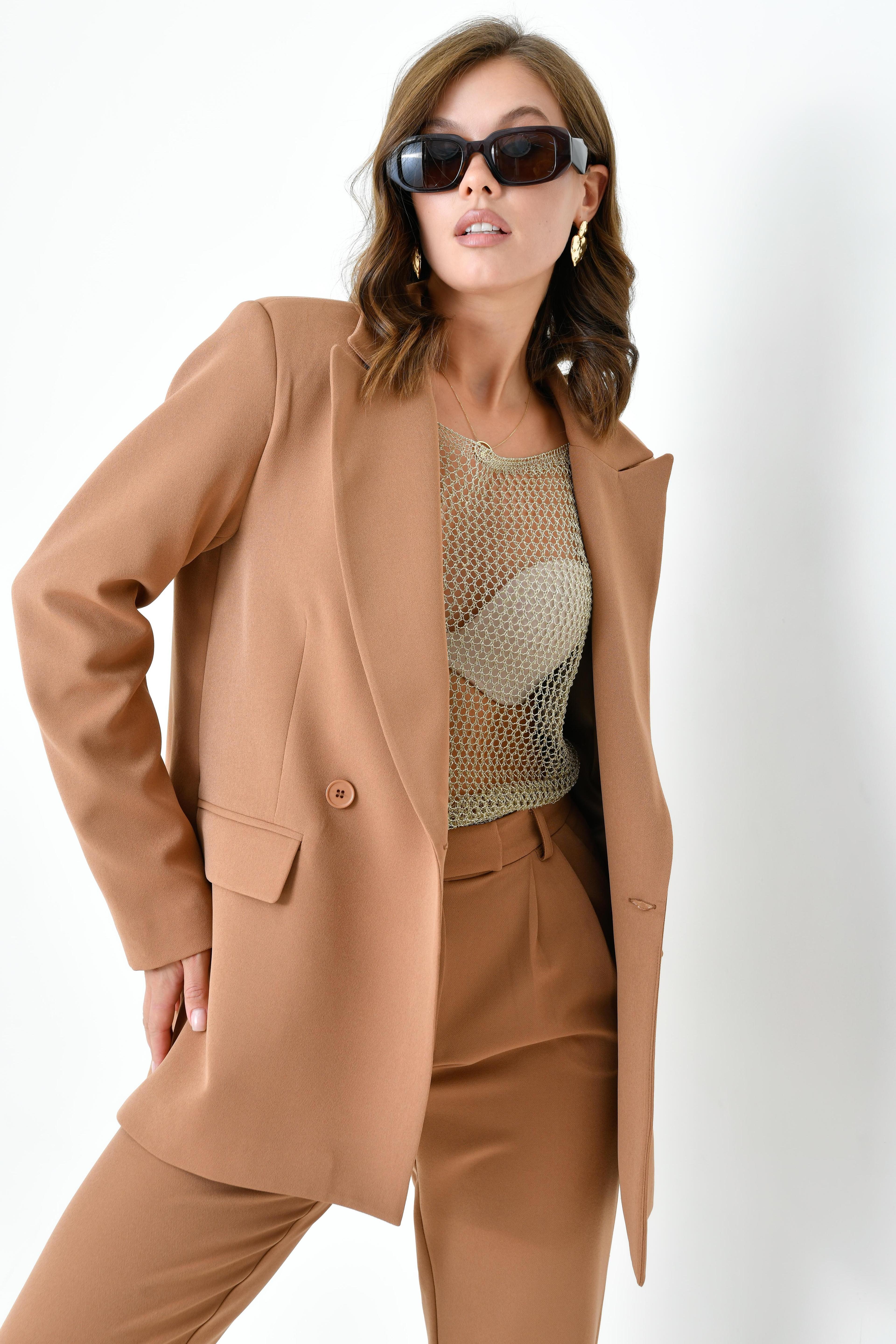 Blazer Ceket-Pantolon Dokuma Alt-Üst Takım