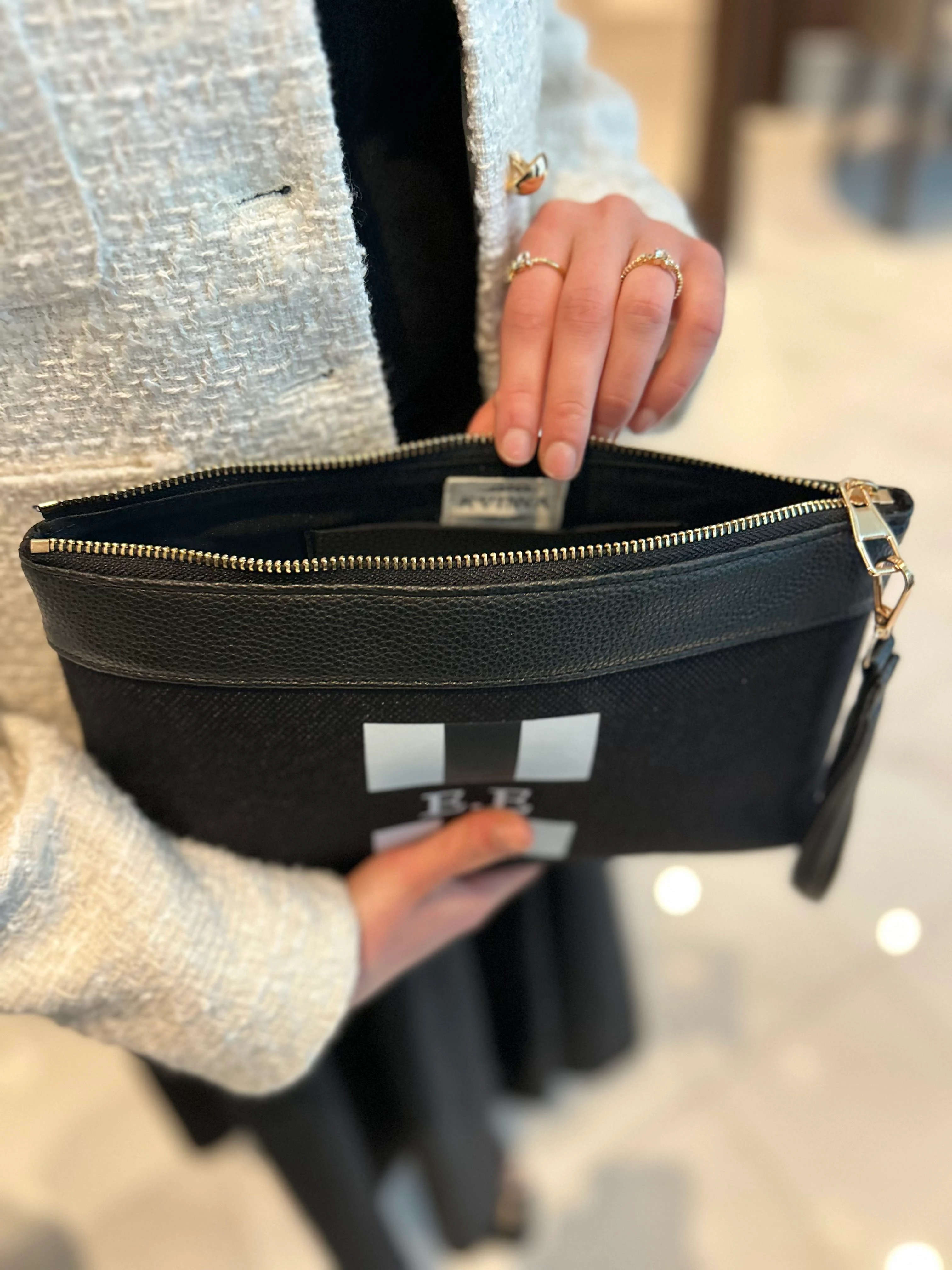 Sofia Linen Clutch Bag