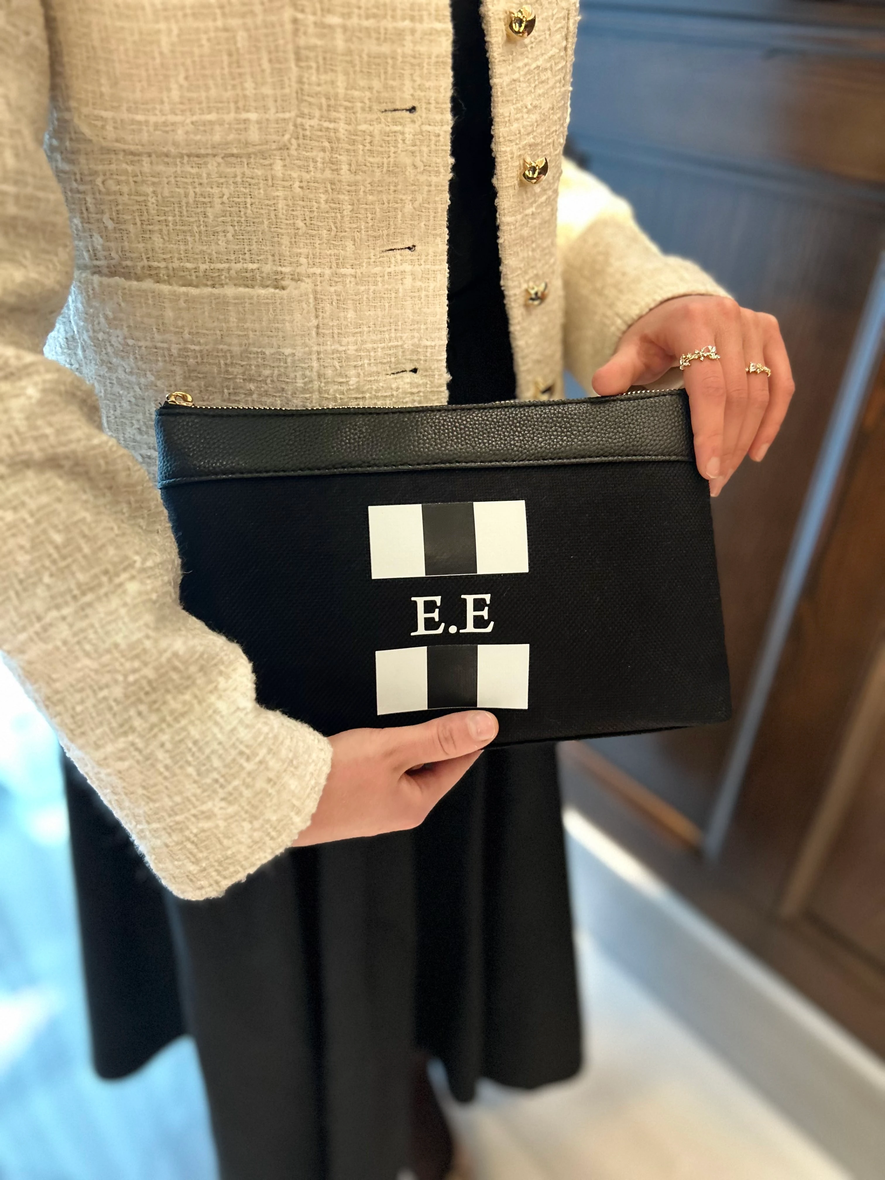 Sofia Linen Clutch Bag