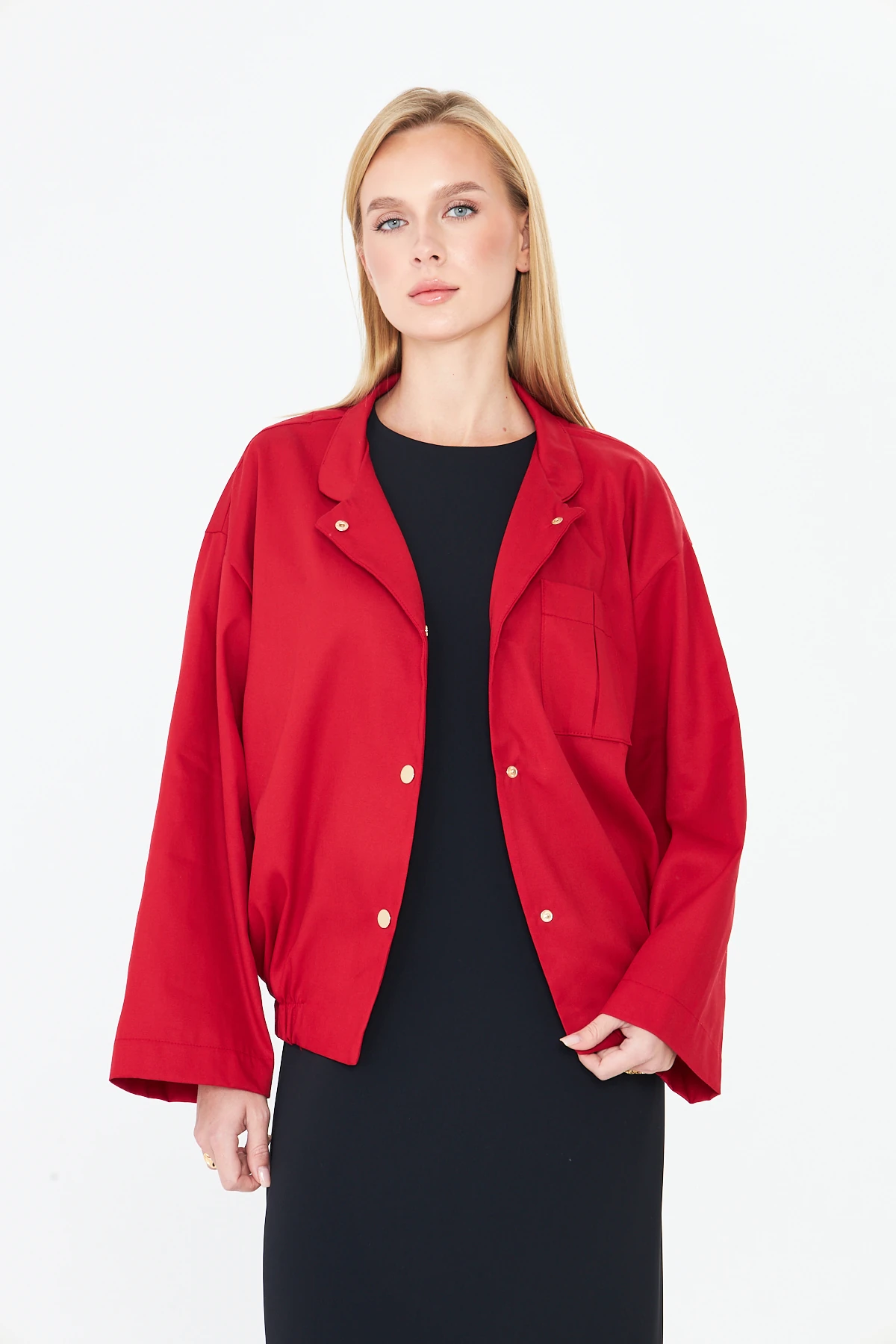 Kırmızı Mevsimlik Trenç